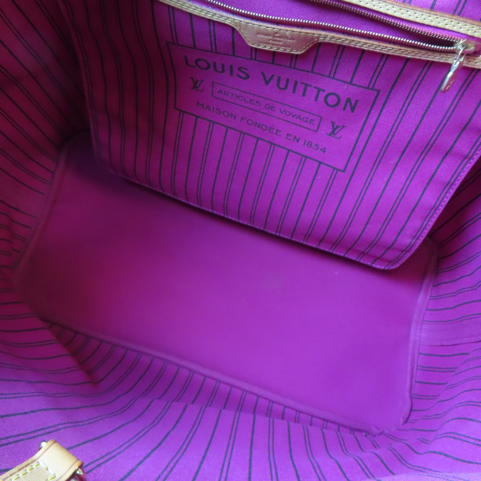 LOUIS VUITTON Monogram Neverfull GM金扣手挽袋啡色