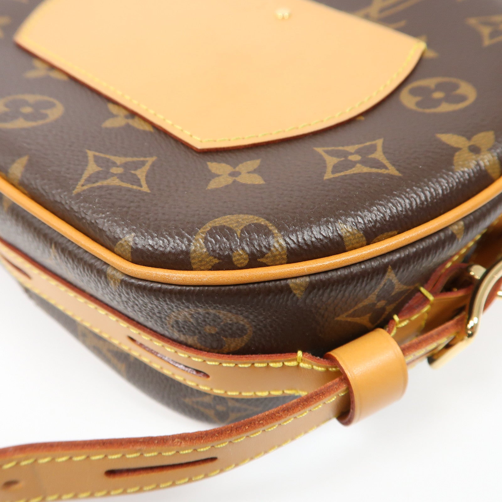 LOUIS VUITTON Monogram Boite Chapeau Souple MM金扣肩背袋啡色