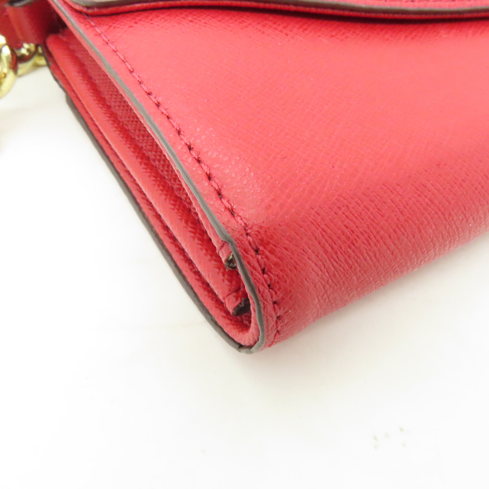 Michael Kors 【激減優惠】牛皮皮革Shoulder Bag金扣鏈帶肩背袋紅色