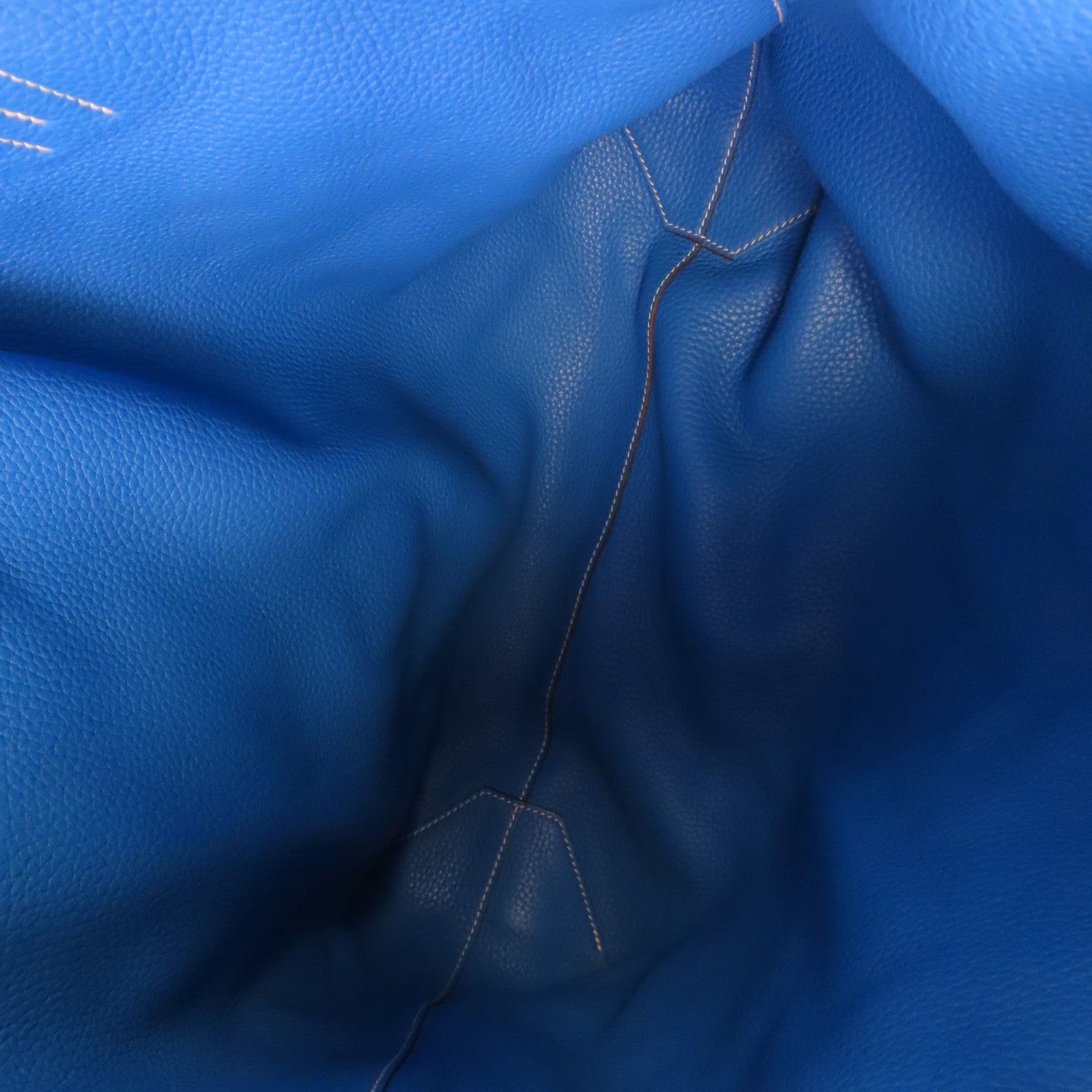 HERMES 【激減優惠】Togo皮革Double Sens Shoulder Bag肩背袋藍色/啡色