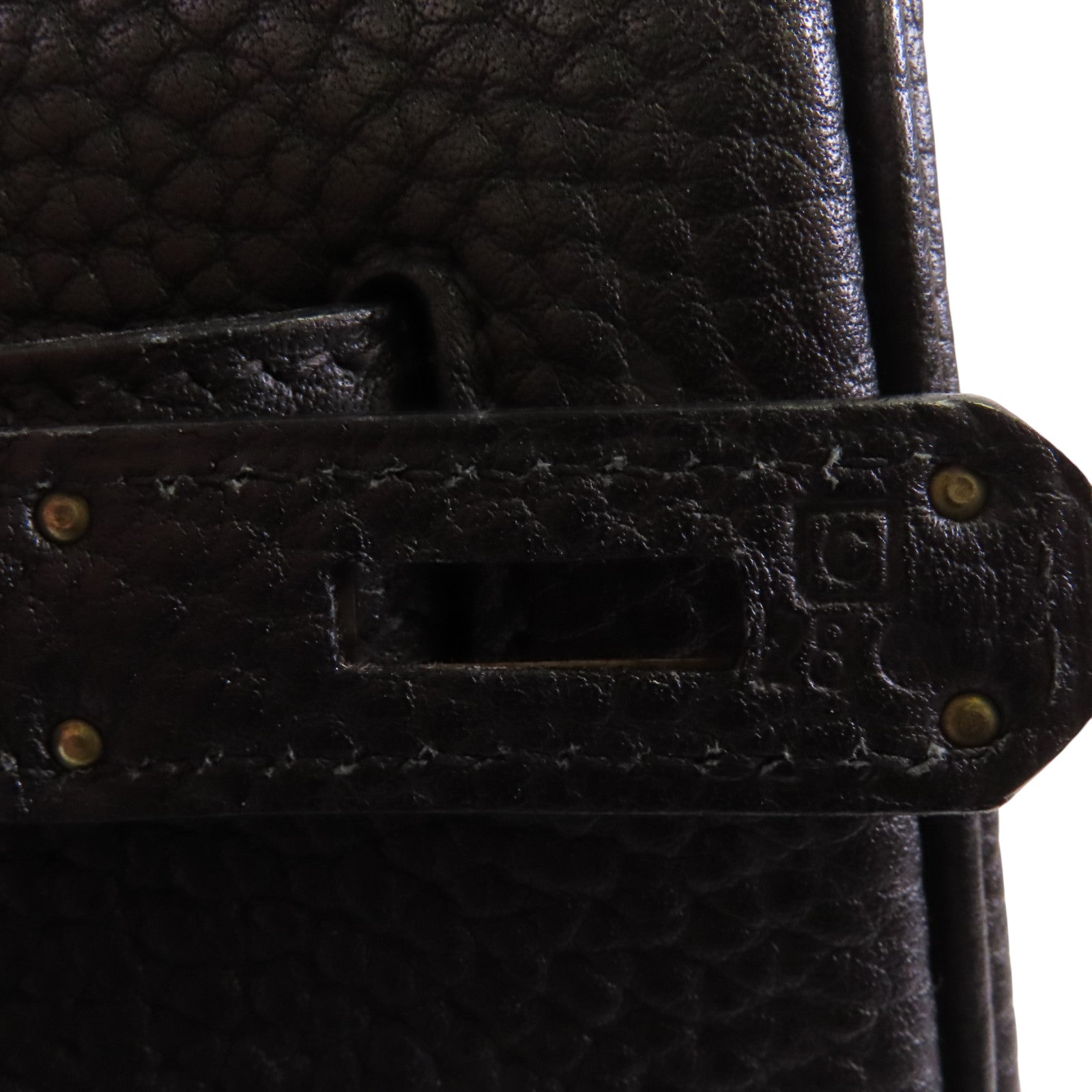 HERMES Togo皮革Birkin 45銀扣肩背袋