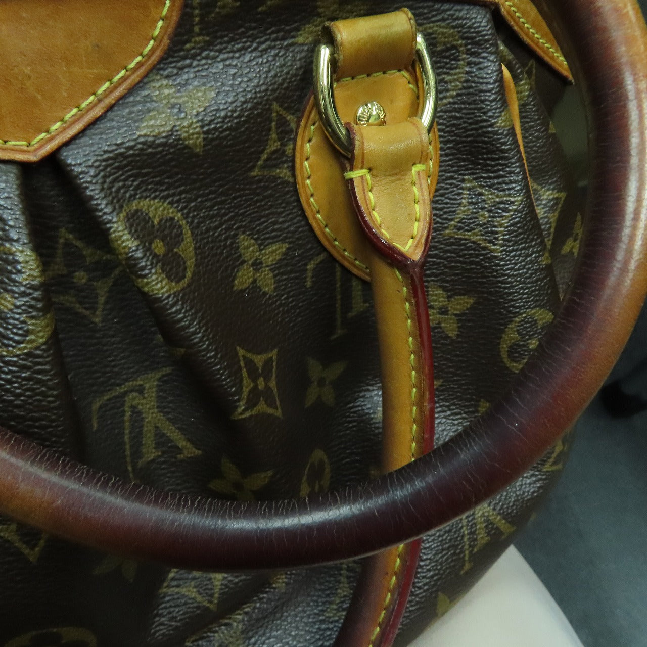 LOUIS VUITTON Monogram Tivoli PM金扣手挽袋/肩背袋啡色