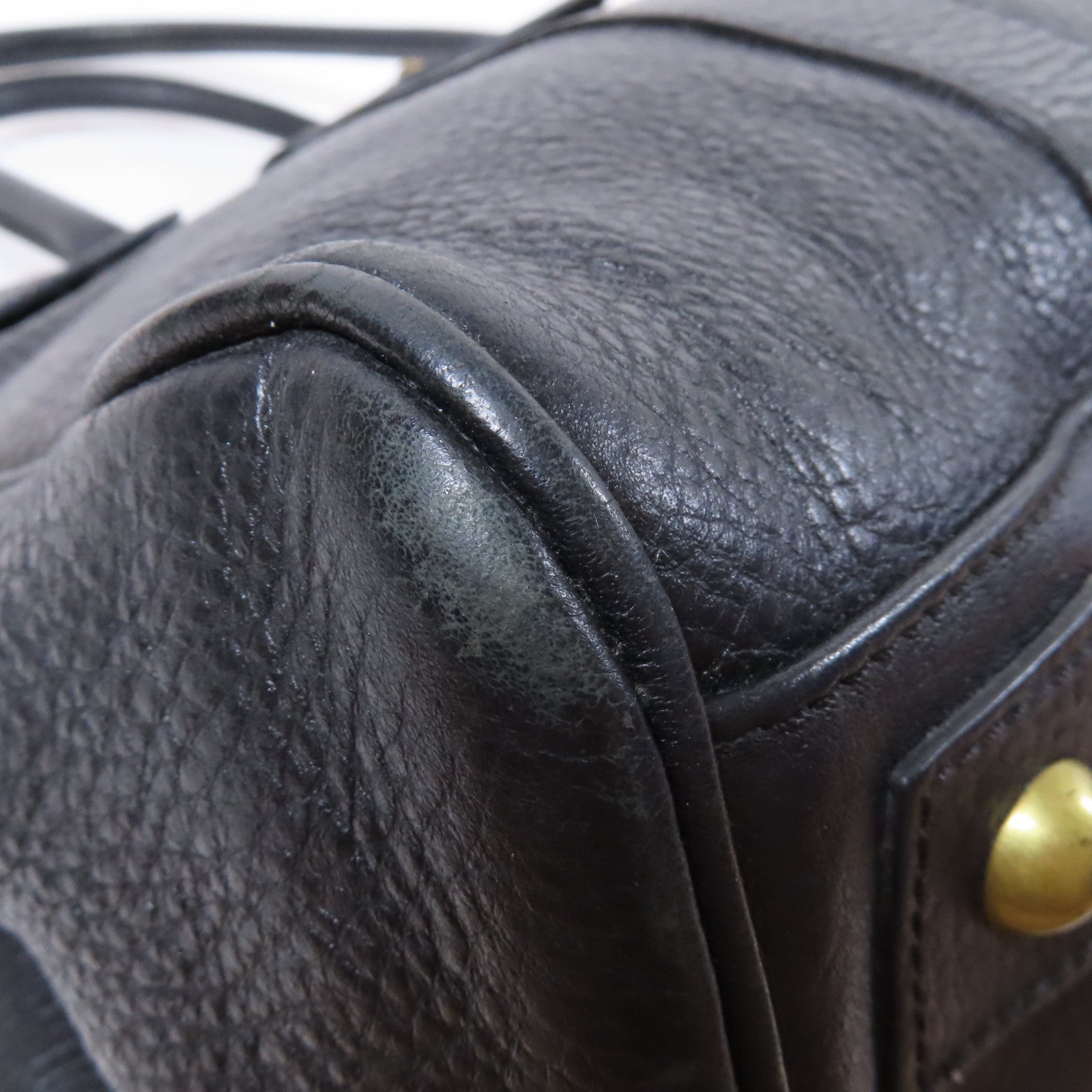 MULBERRY 牛皮皮革Hand Bag金扣肩背袋黑色