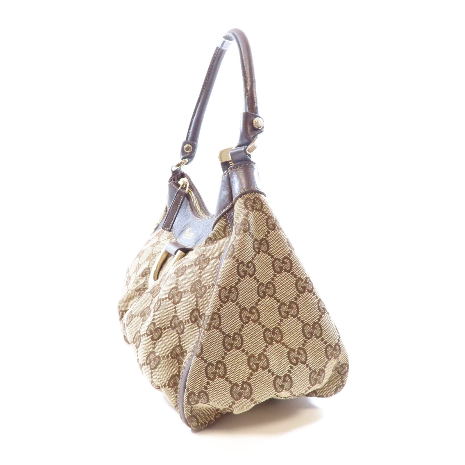 GUCCI GG GHW Abbey Shoulder Bag 190526 Canvas Brown