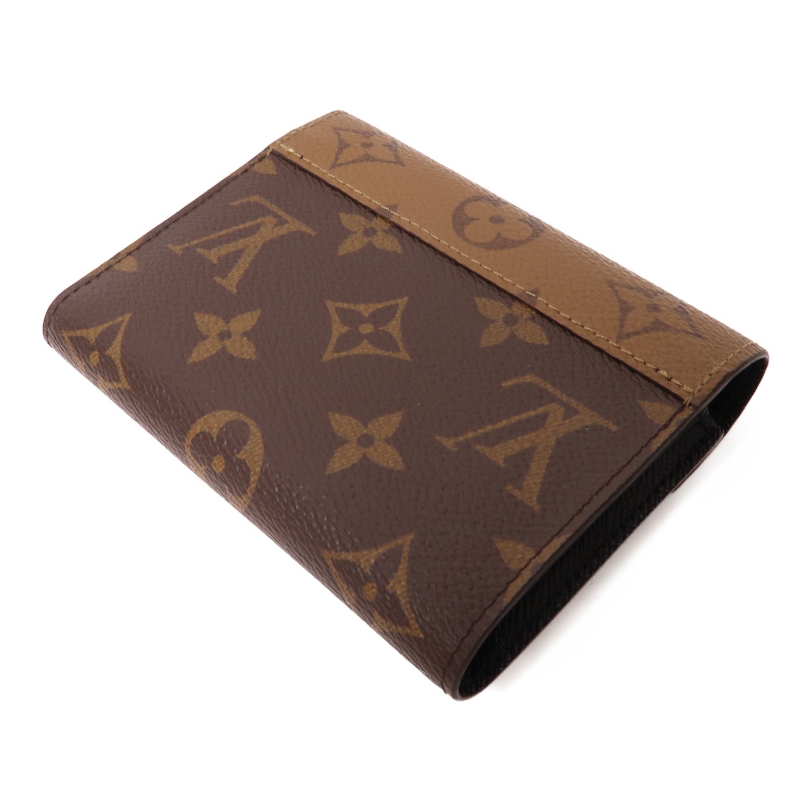 LOUIS VUITTON Monogram Reverse Victorine Wallet金扣錢包棕色