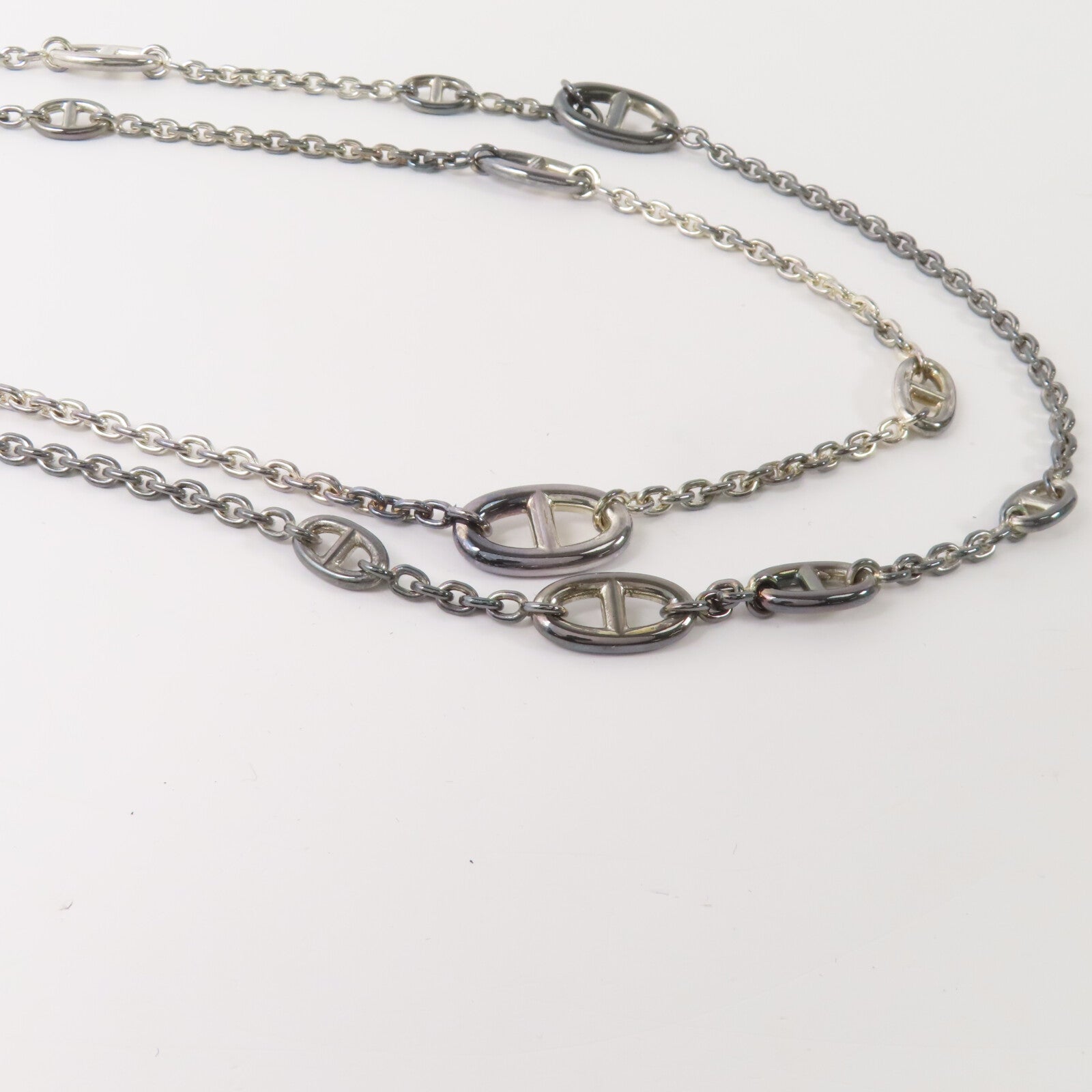HERMES 925純銀Farandole Necklace銀扣項鏈