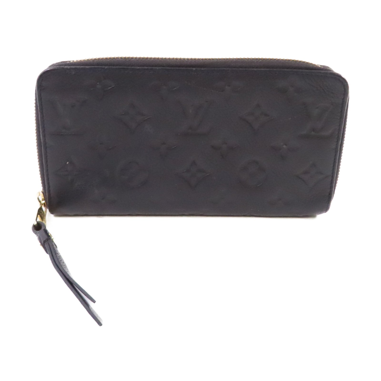 LOUIS VUITTON Monogram Empreinte Zipper Long Wallet金扣拉鏈長錢包黑色
