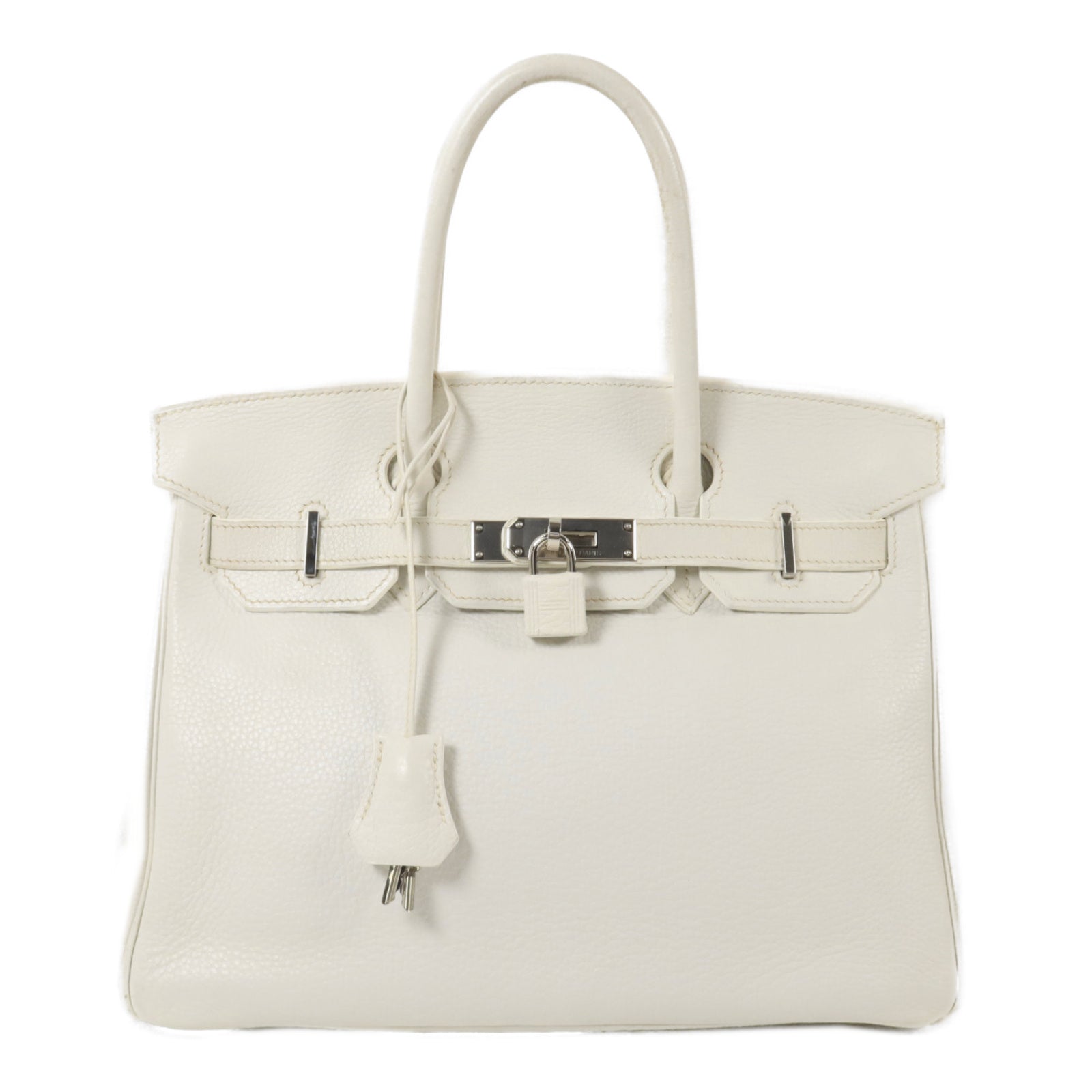 HERMES Togo皮革Birkin 30手挽袋Blanc