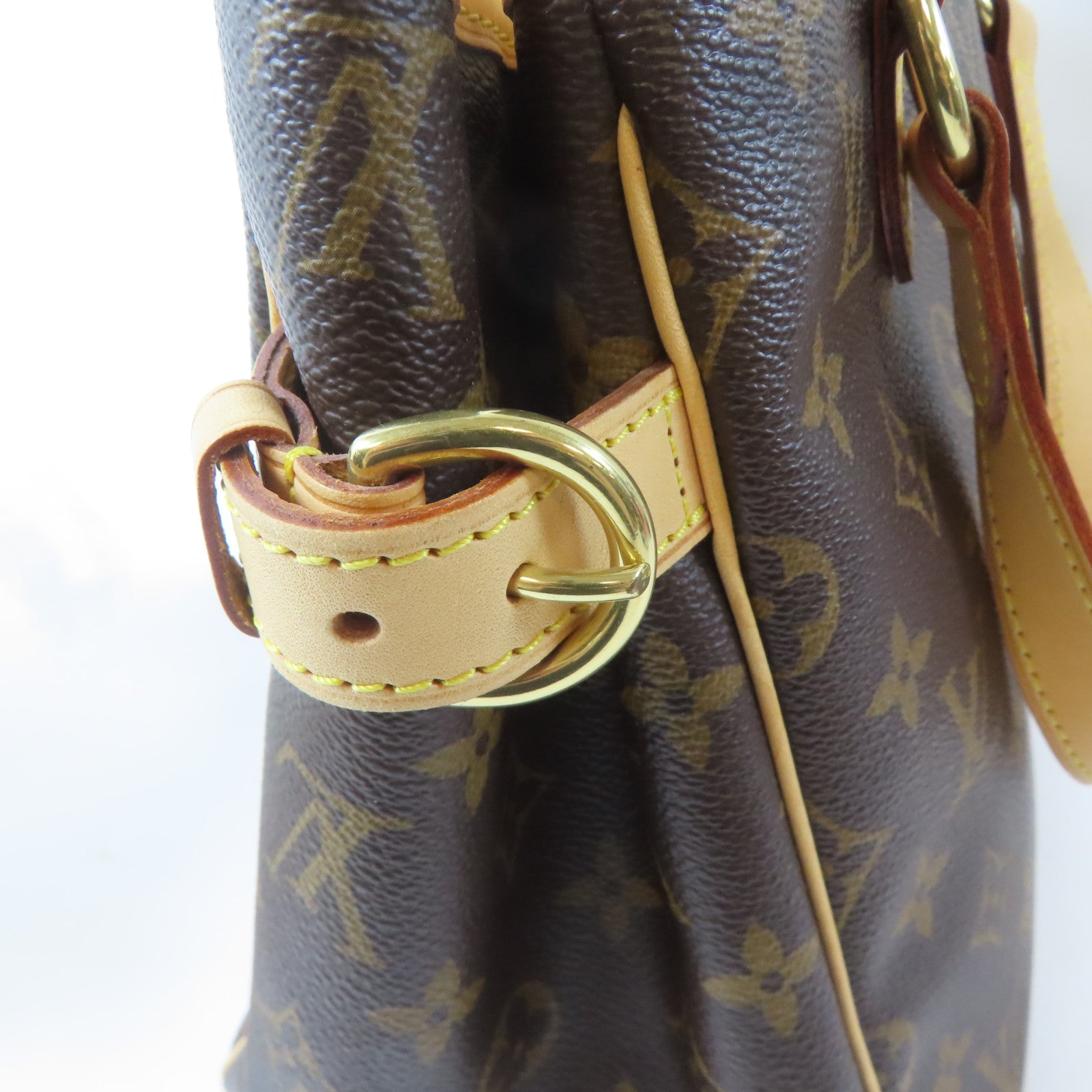 LOUIS VUITTON Monogram Batignolles金扣手挽袋啡色