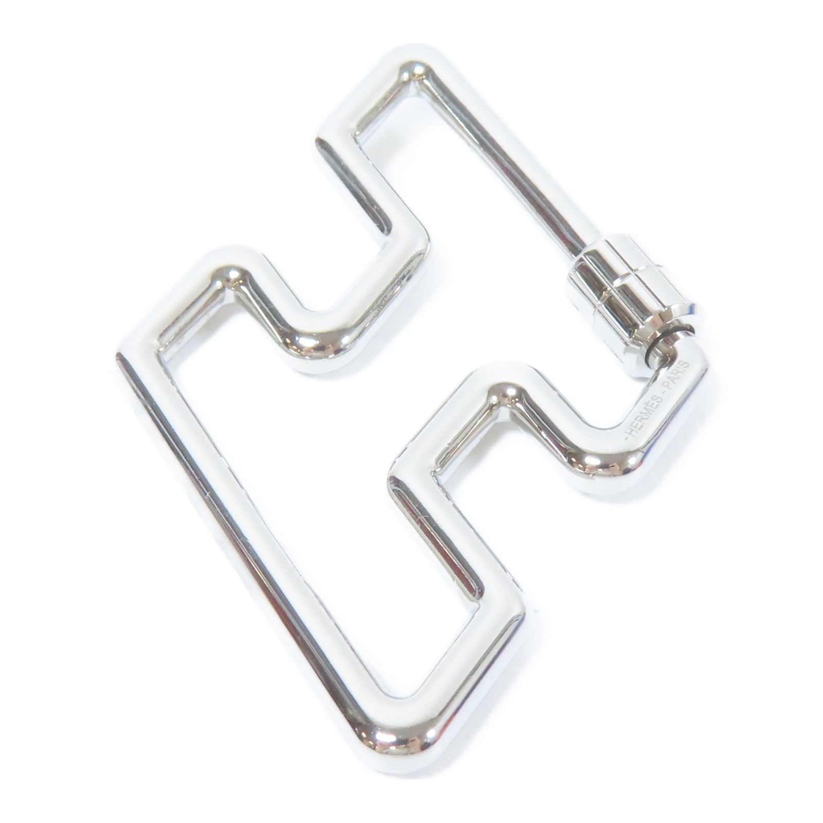 HERMES 金屬H Too Speed Key Ring鑰匙圈銀色