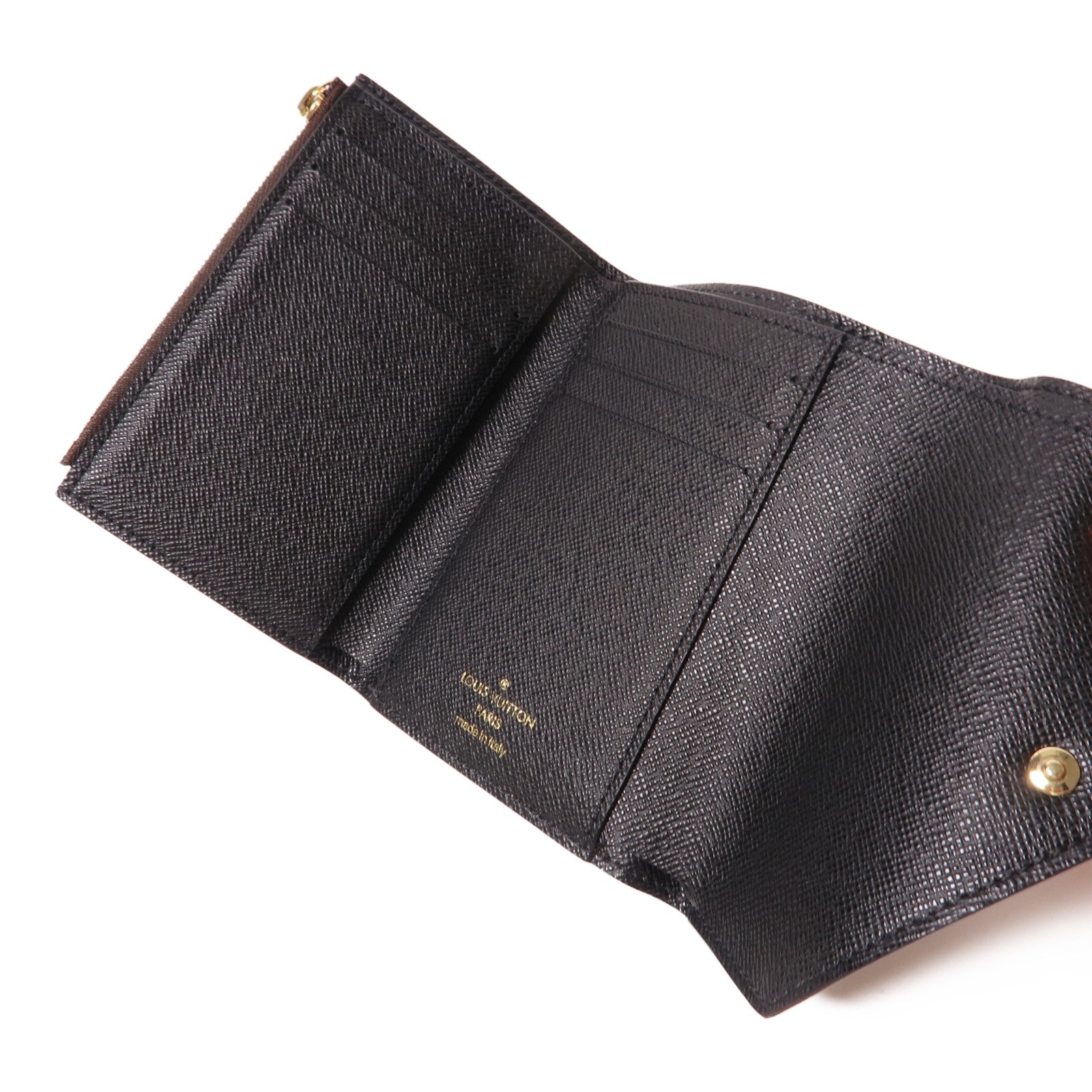 LOUIS VUITTON Monogram Reverse Victorine Wallet金扣錢包棕色