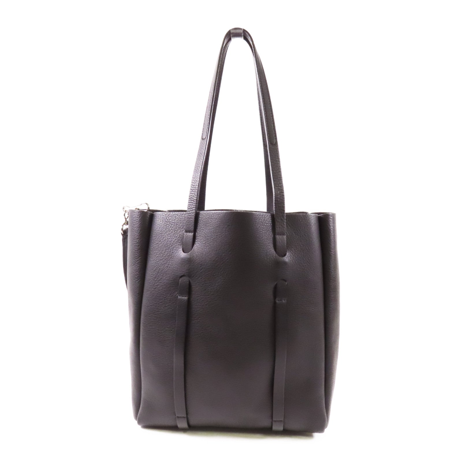BALENCIAGA 牛皮皮革2 Way Shoulder銀扣手挽肩背兩用袋