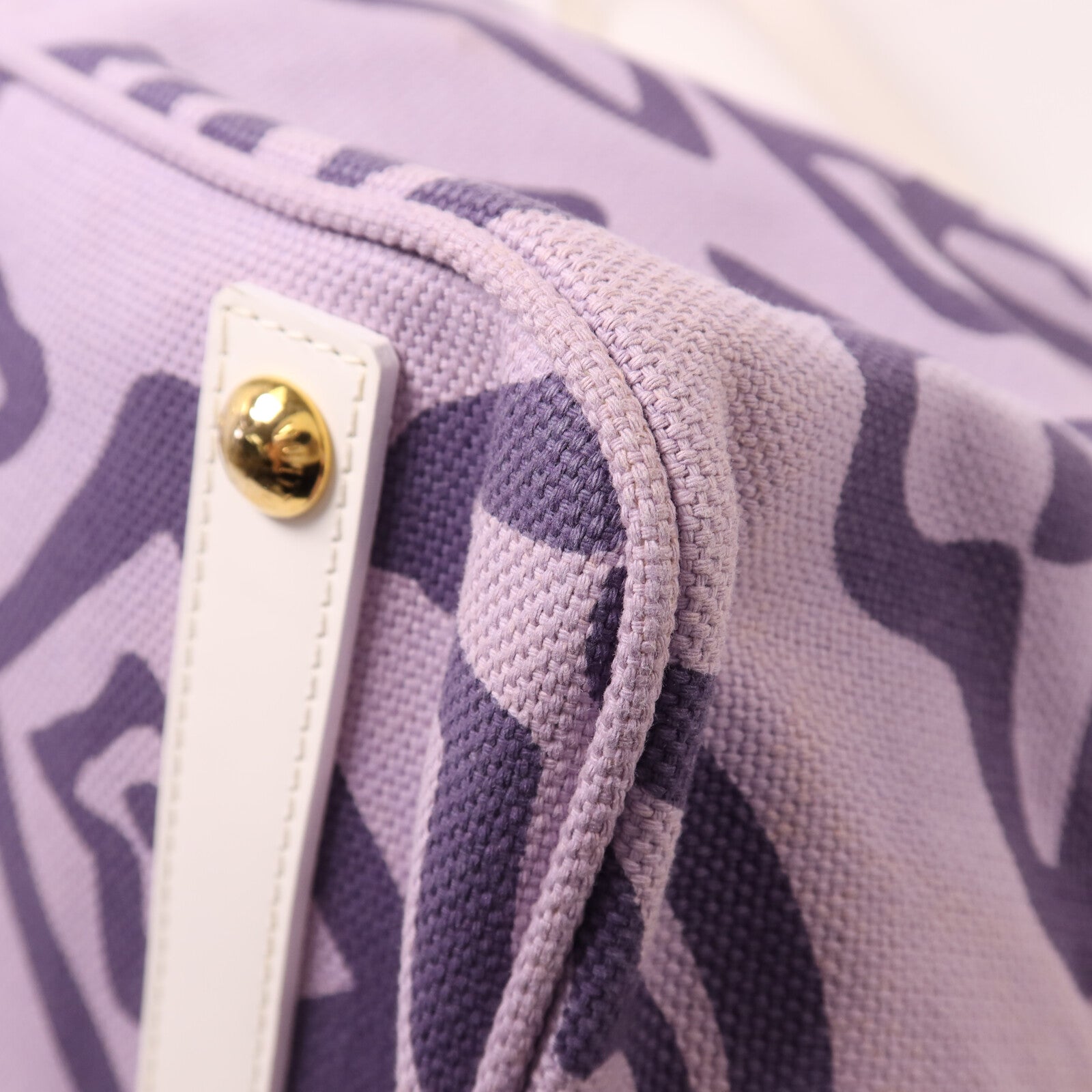 LOUIS VUITTON 帆布Cruise Line Tahitienne GM金扣肩背袋