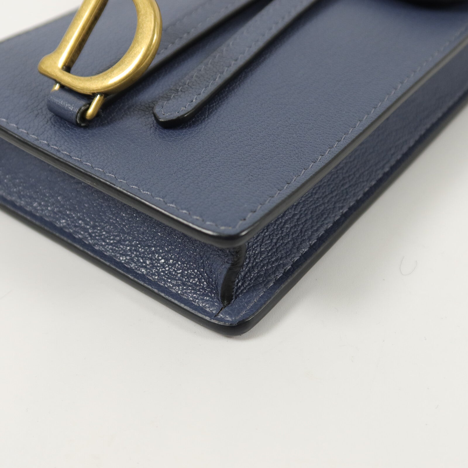 Dior 牛皮皮革Saddle Phone Bag鏈帶肩背袋
