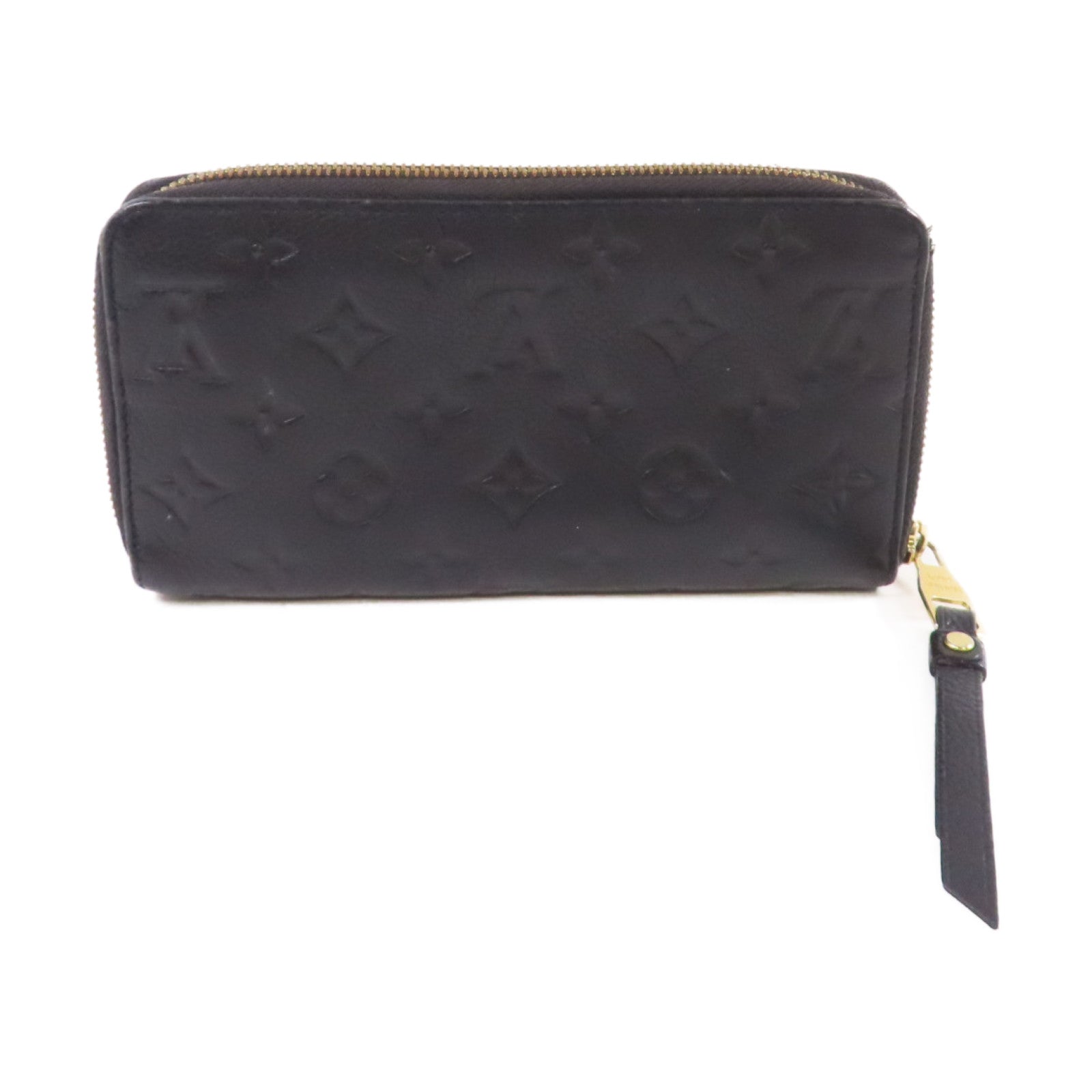 LOUIS VUITTON Monogram Empreinte Zipper Long Wallet金扣拉鏈長錢包黑色