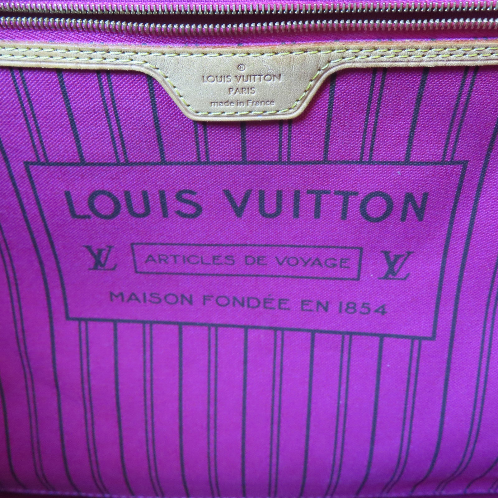 LOUIS VUITTON Monogram Neverfull GM金扣手挽袋啡色