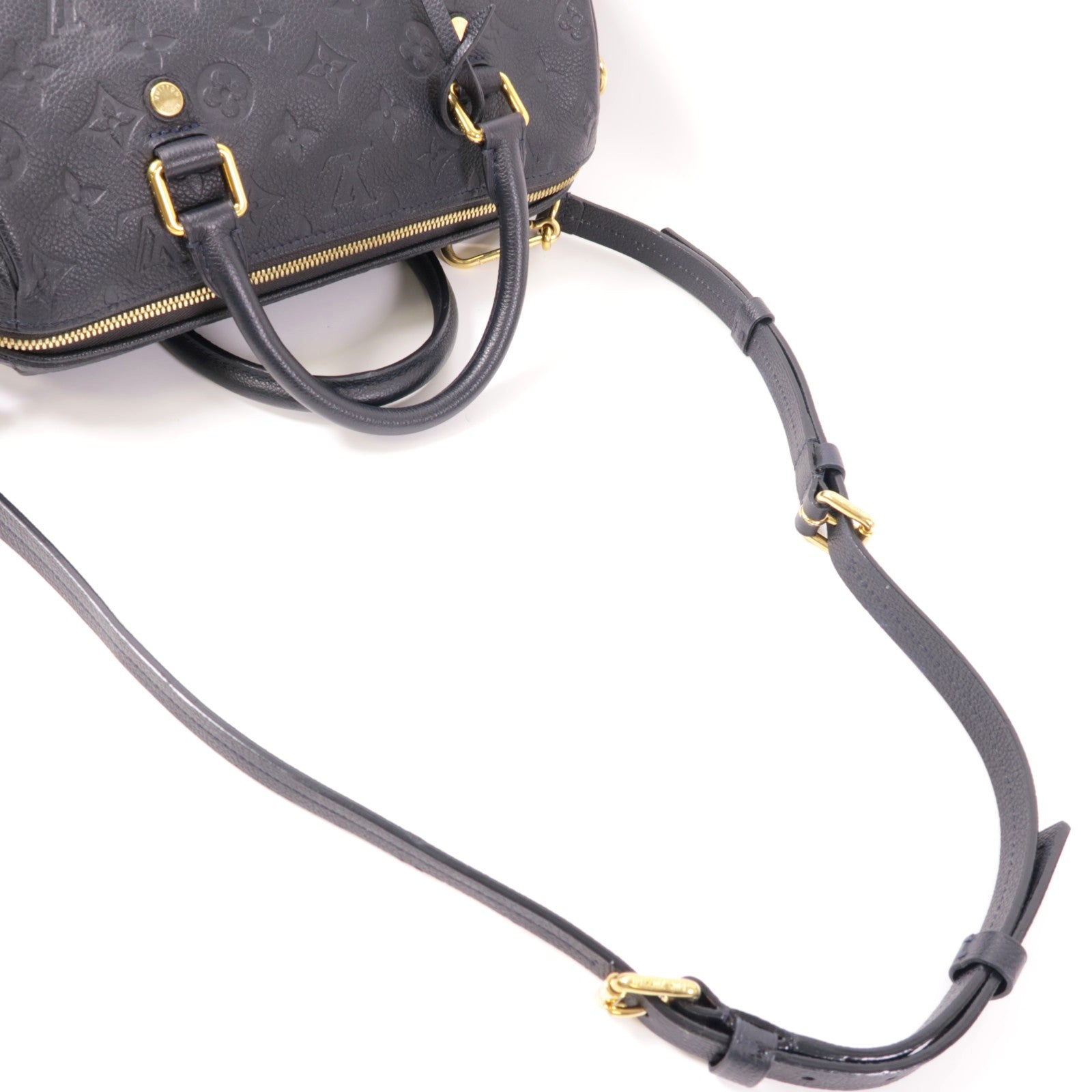 LOUIS VUITTON Monogram Empreinte Speedy Bandouliere 25金扣手挽肩背兩用袋