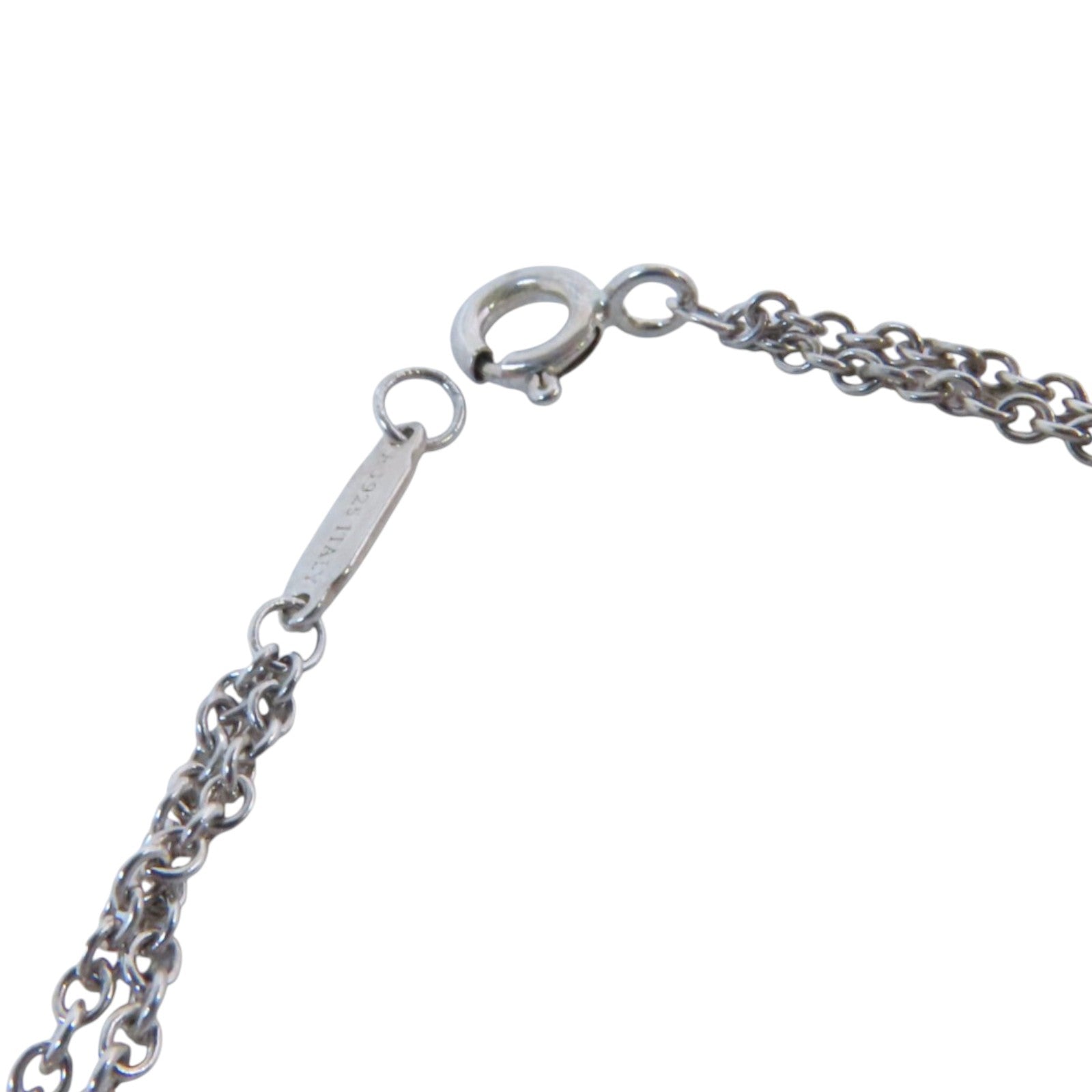 TIFFANY＆CO 925純銀Return to Tiffany Love Heart Tag Key銀扣項鏈