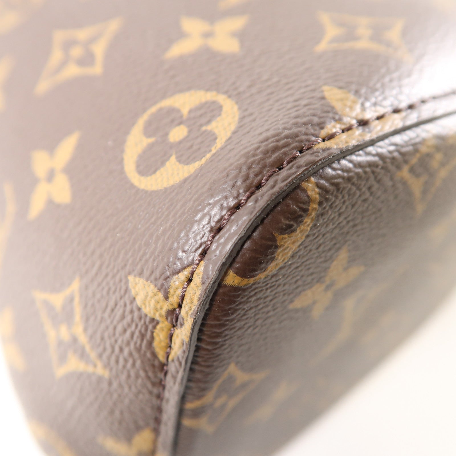 LOUIS VUITTON Monogram NeoNoe MM金扣肩背袋棕色/粉紅色