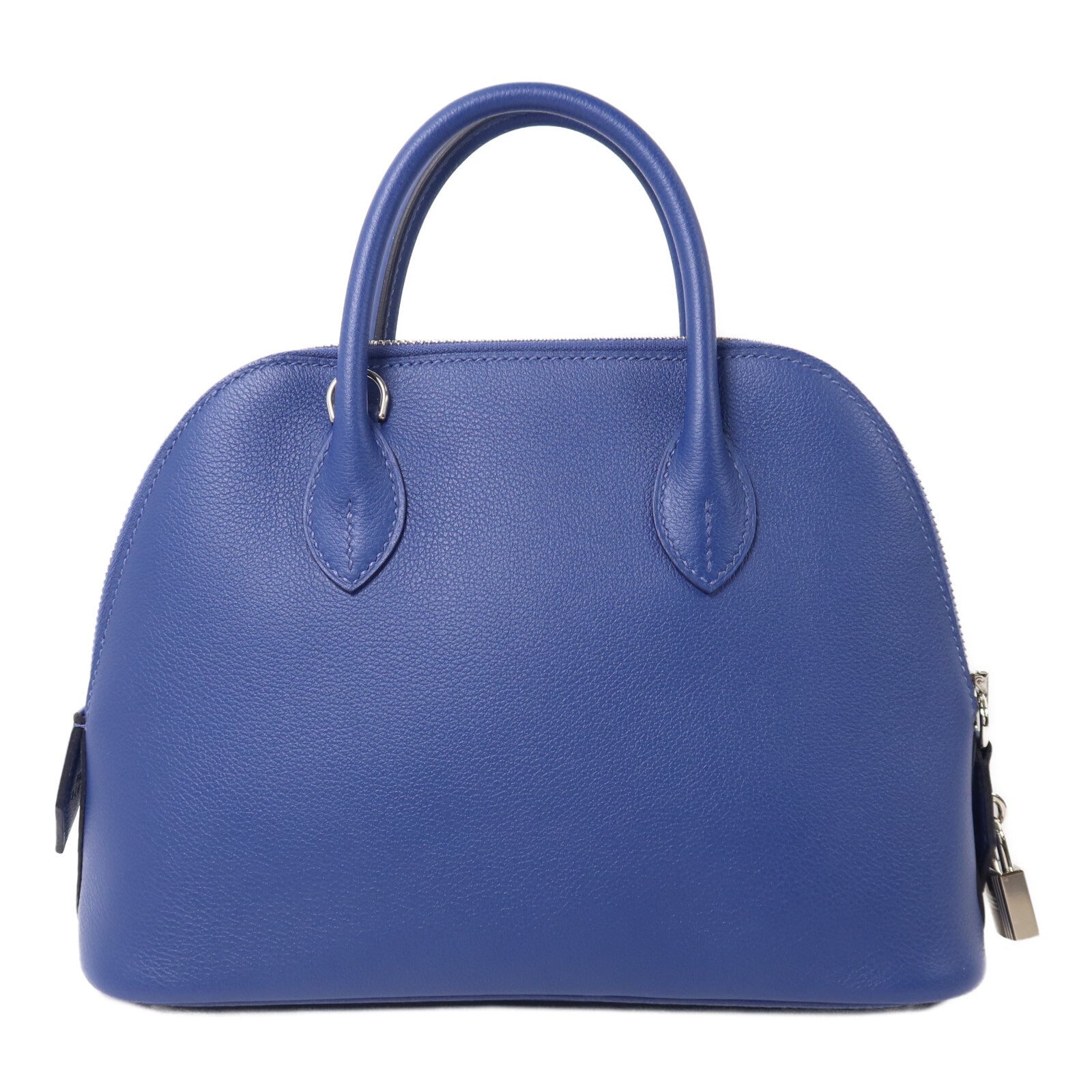HERMES Evercolor皮革Bolide 25手挽肩背兩用袋Bleu Saphir/Cassis