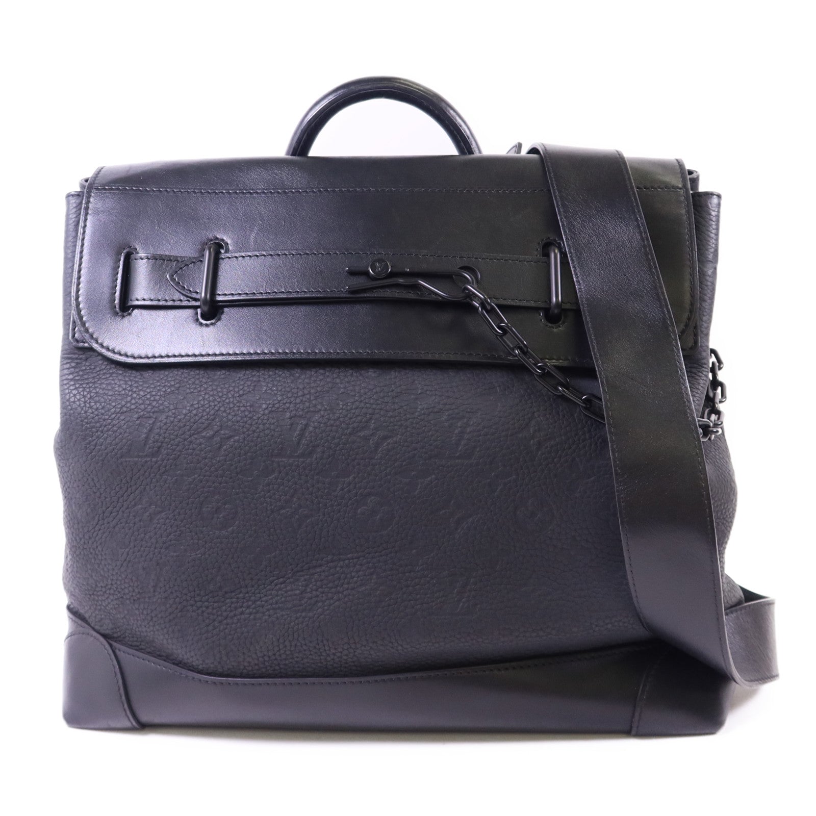 LOUIS VUITTON Taurillon Steamer PM手挽肩背兩用袋