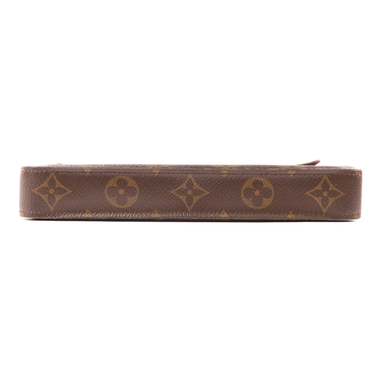 LOUIS VUITTON Monogram Pochette Felicie金扣鏈帶肩背袋棕色