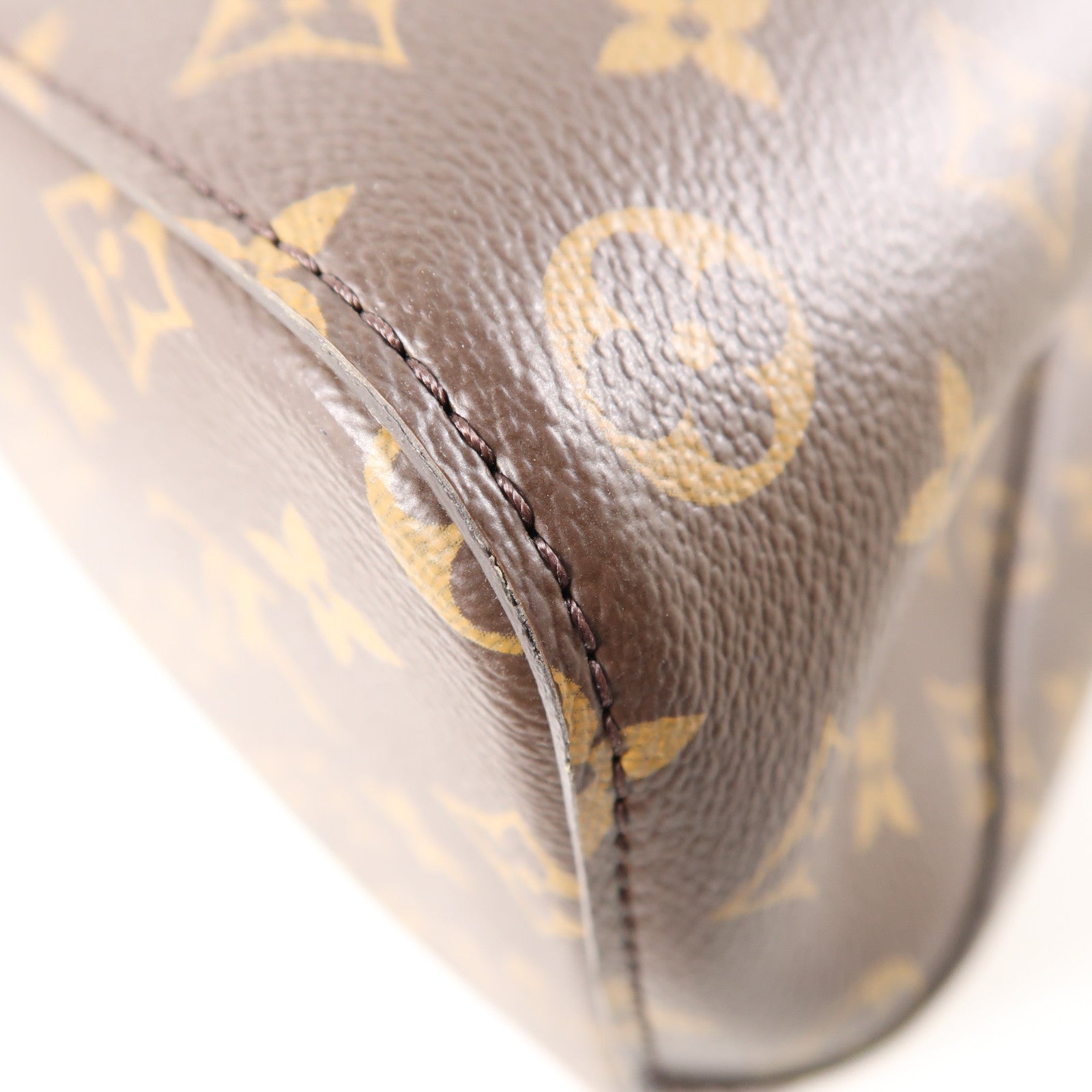 LOUIS VUITTON Monogram NeoNoe MM金扣肩背袋棕色/粉紅色