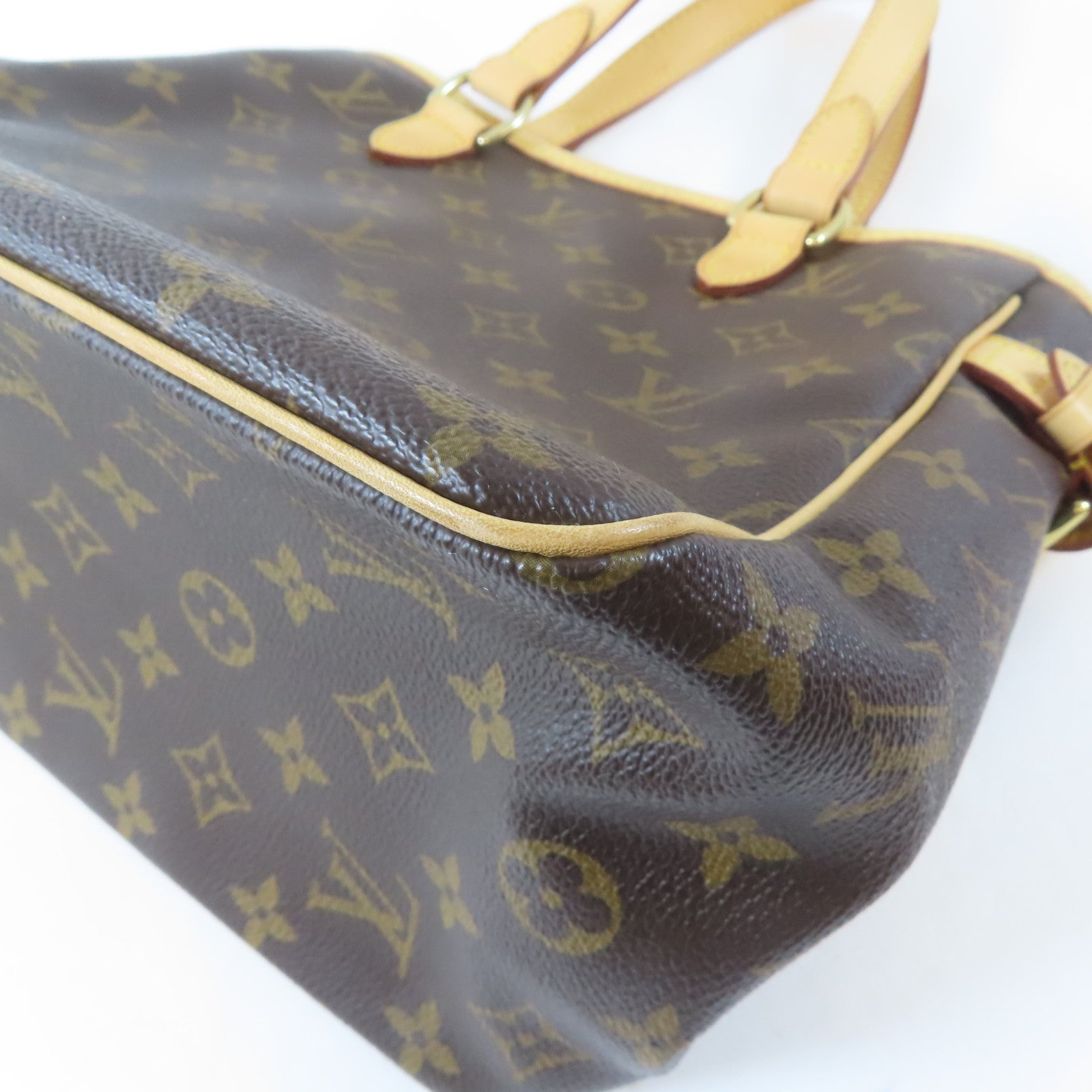LOUIS VUITTON Monogram Batignolles金扣手挽袋啡色