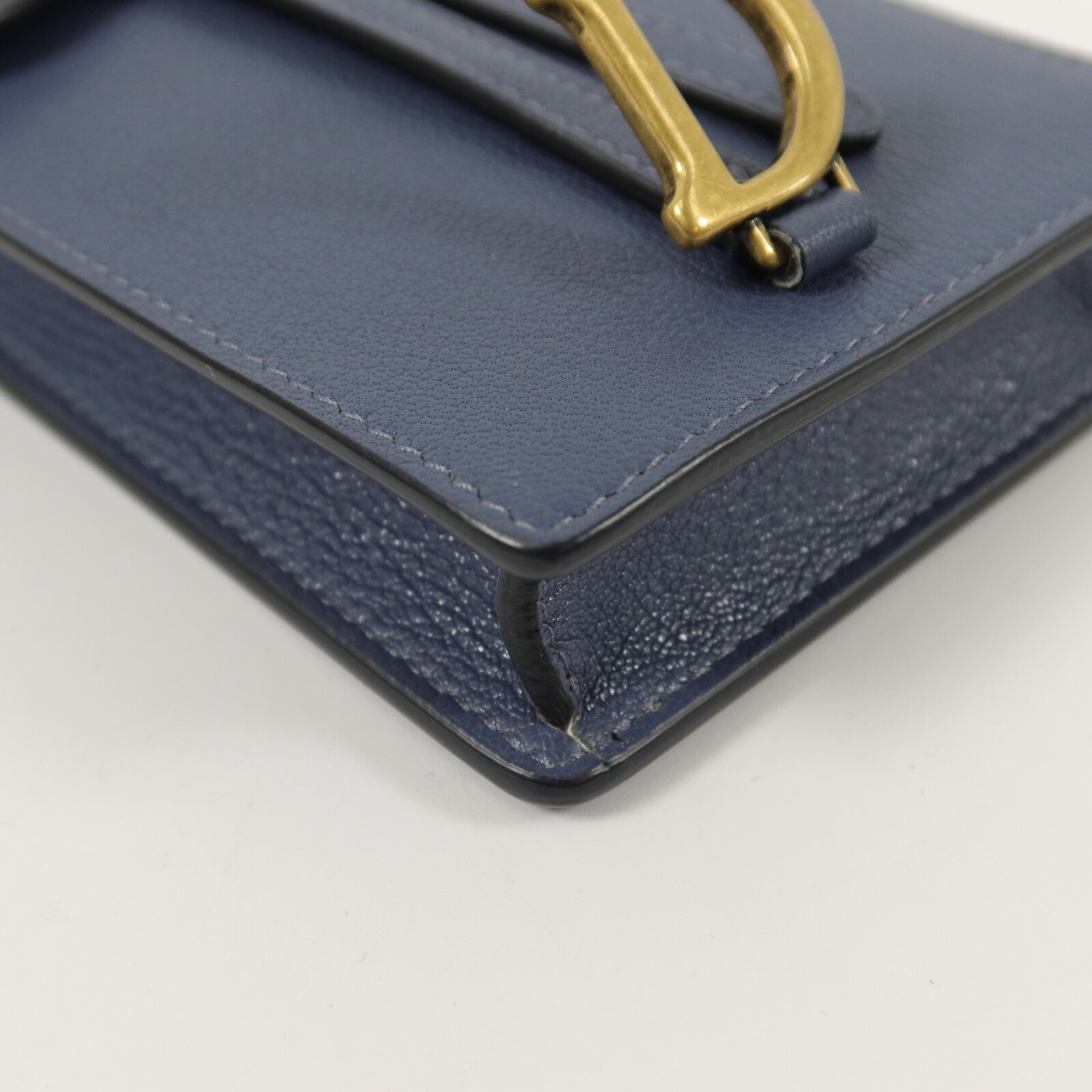 Dior 牛皮皮革Saddle Phone Bag鏈帶肩背袋