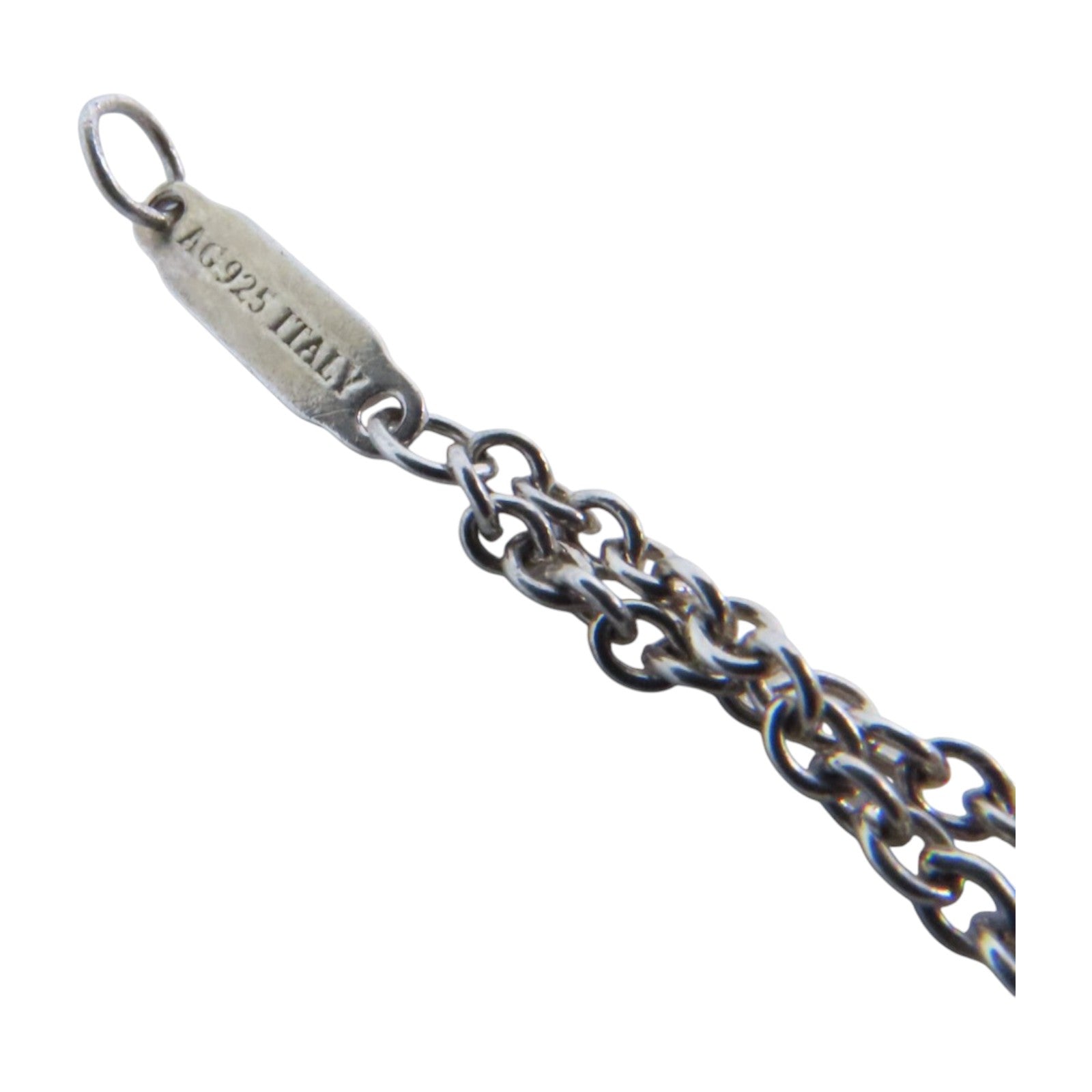 TIFFANY＆CO 925純銀Return to Tiffany Love Heart Tag Key銀扣項鏈