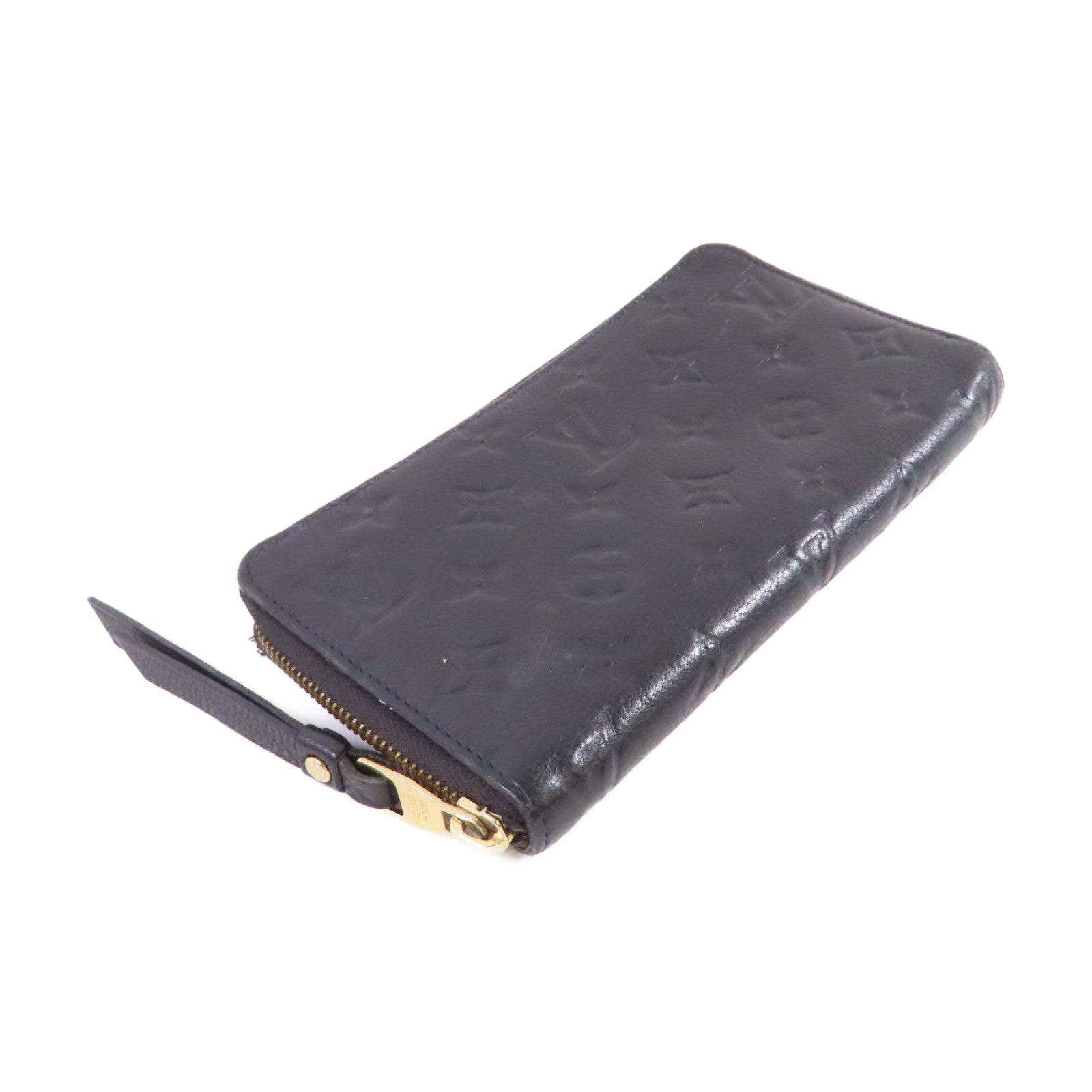 LOUIS VUITTON Monogram Empreinte Zipper Long Wallet金扣拉鏈長錢包黑色