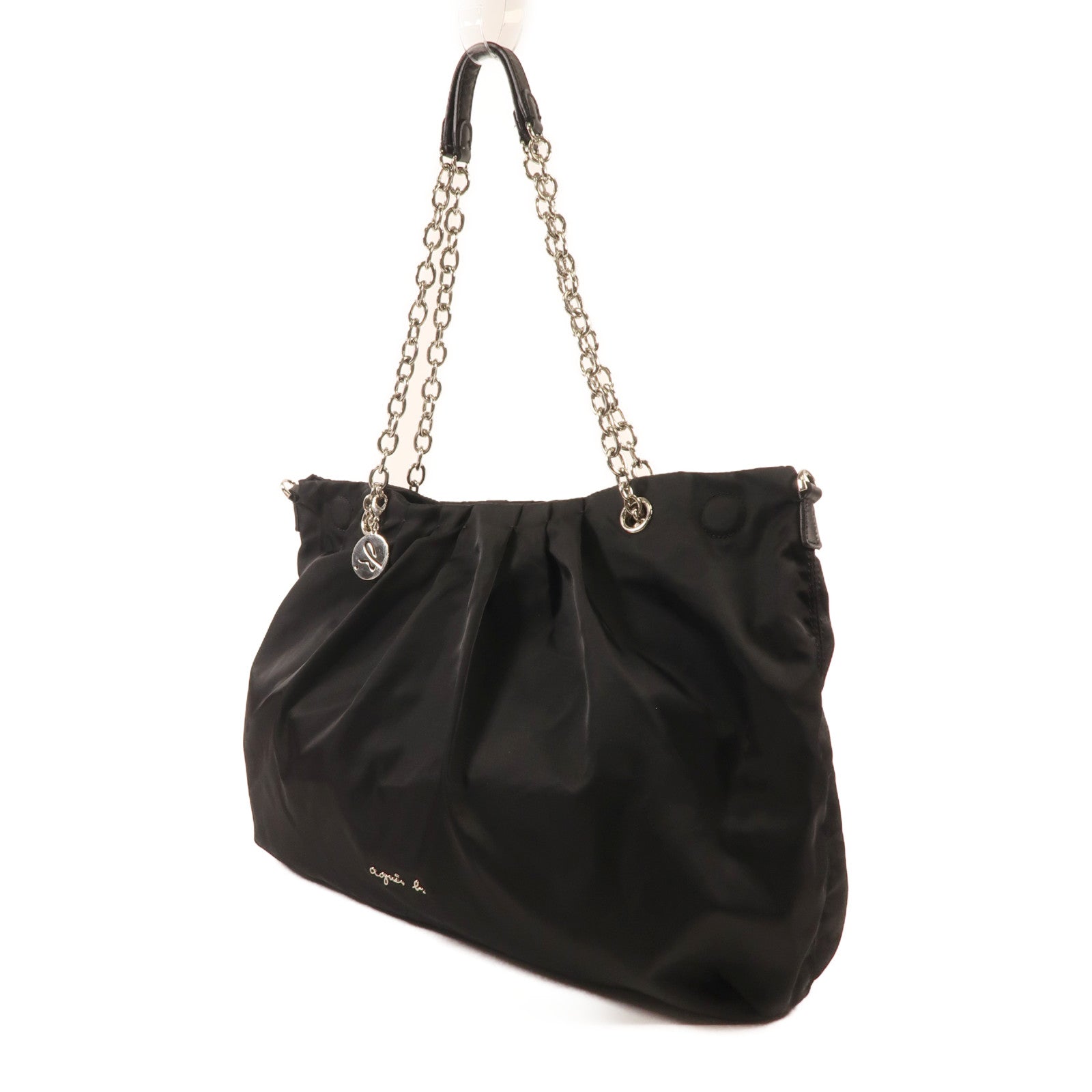 尼龍Shoulder Bag銀扣手挽肩背兩用袋