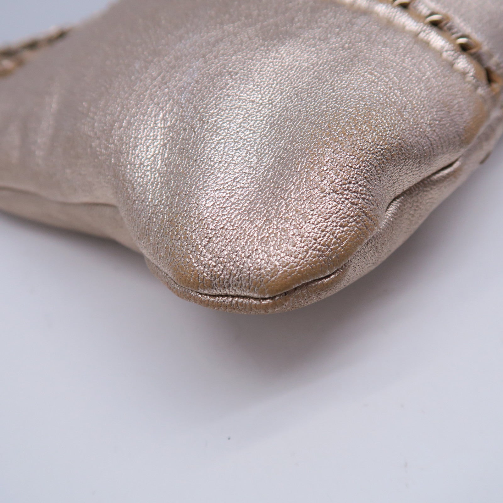 CHANEL 【激減優惠】牛皮皮革Totebag金扣手挽袋金色