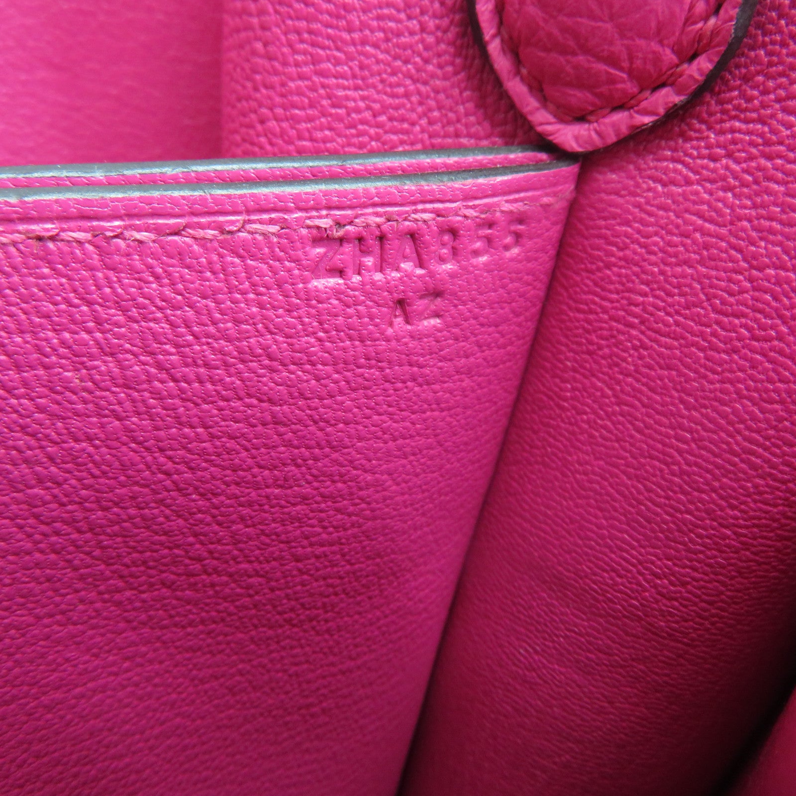 HERMES 【激減優惠】Clemence皮革Roulis 23銀扣肩背袋粉紅色