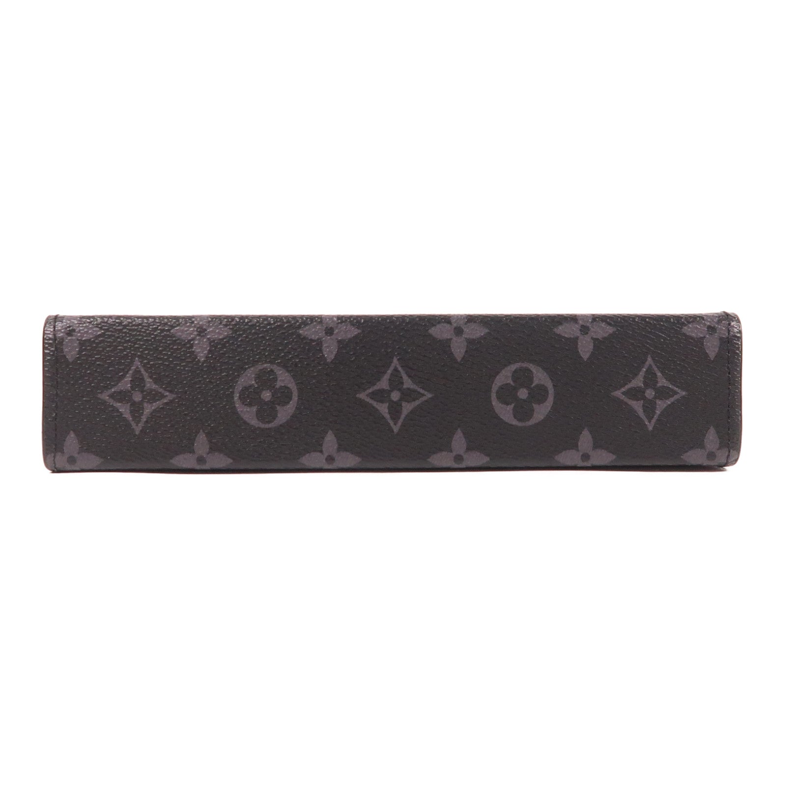 LOUIS VUITTON Monogram Eclipse Gaston Wearable Wallet銀扣肩背袋黑色