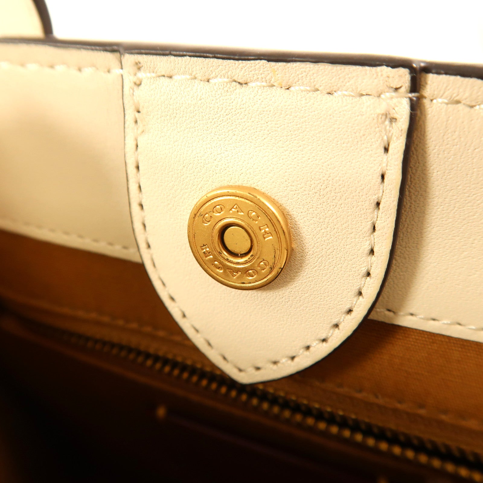 COACH 帆布Field Tote金扣手挽肩背兩用袋