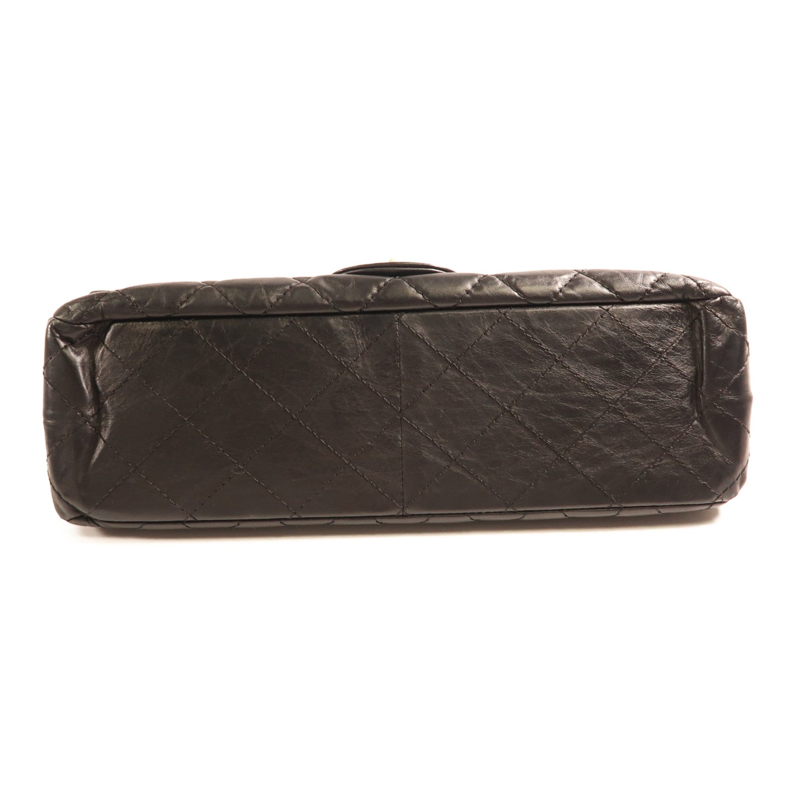 CHANEL 牛皮皮革2.55金扣鏈帶肩背袋黑色