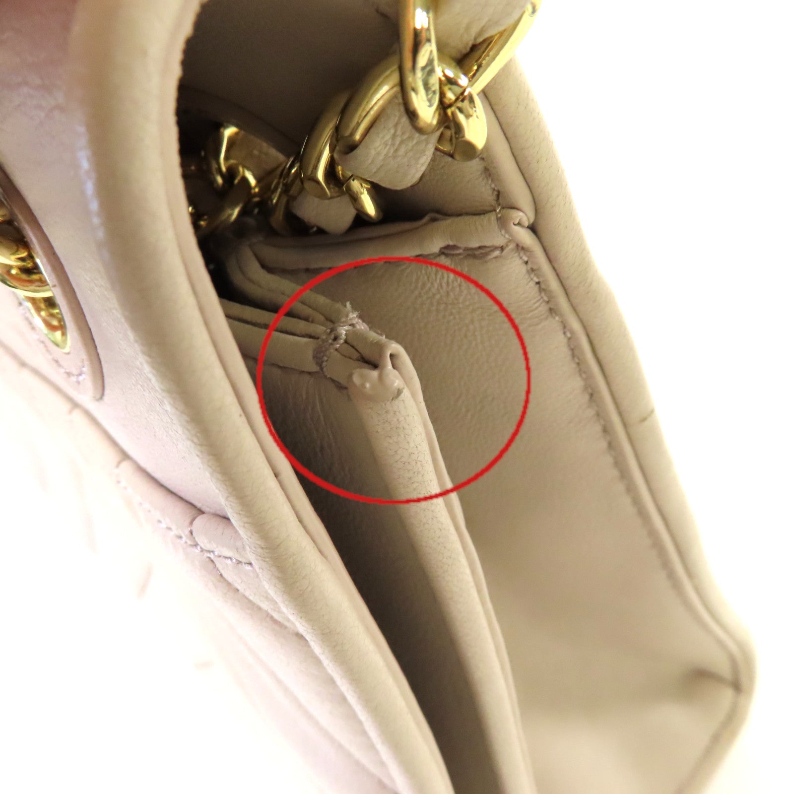 Tory Burch 牛皮皮革Chain Shoulder Bag金扣鏈帶肩背袋杏色