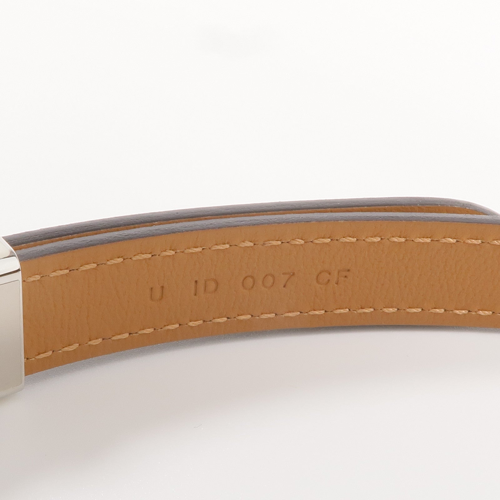 HERMES 【激減優惠】Epsom皮革POP H Belt銀扣皮帶Craie