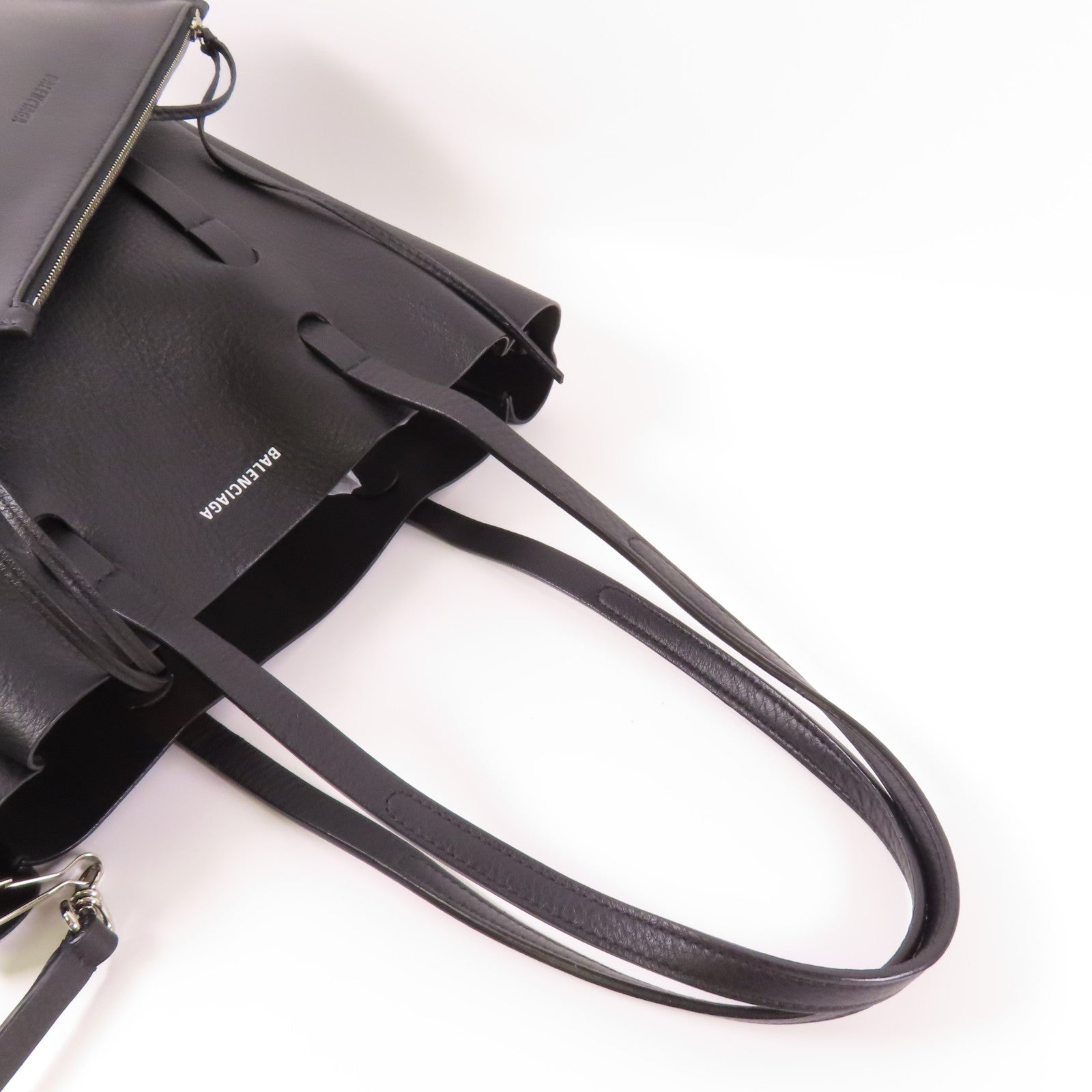 BALENCIAGA 牛皮皮革2 Way Shoulder銀扣手挽肩背兩用袋