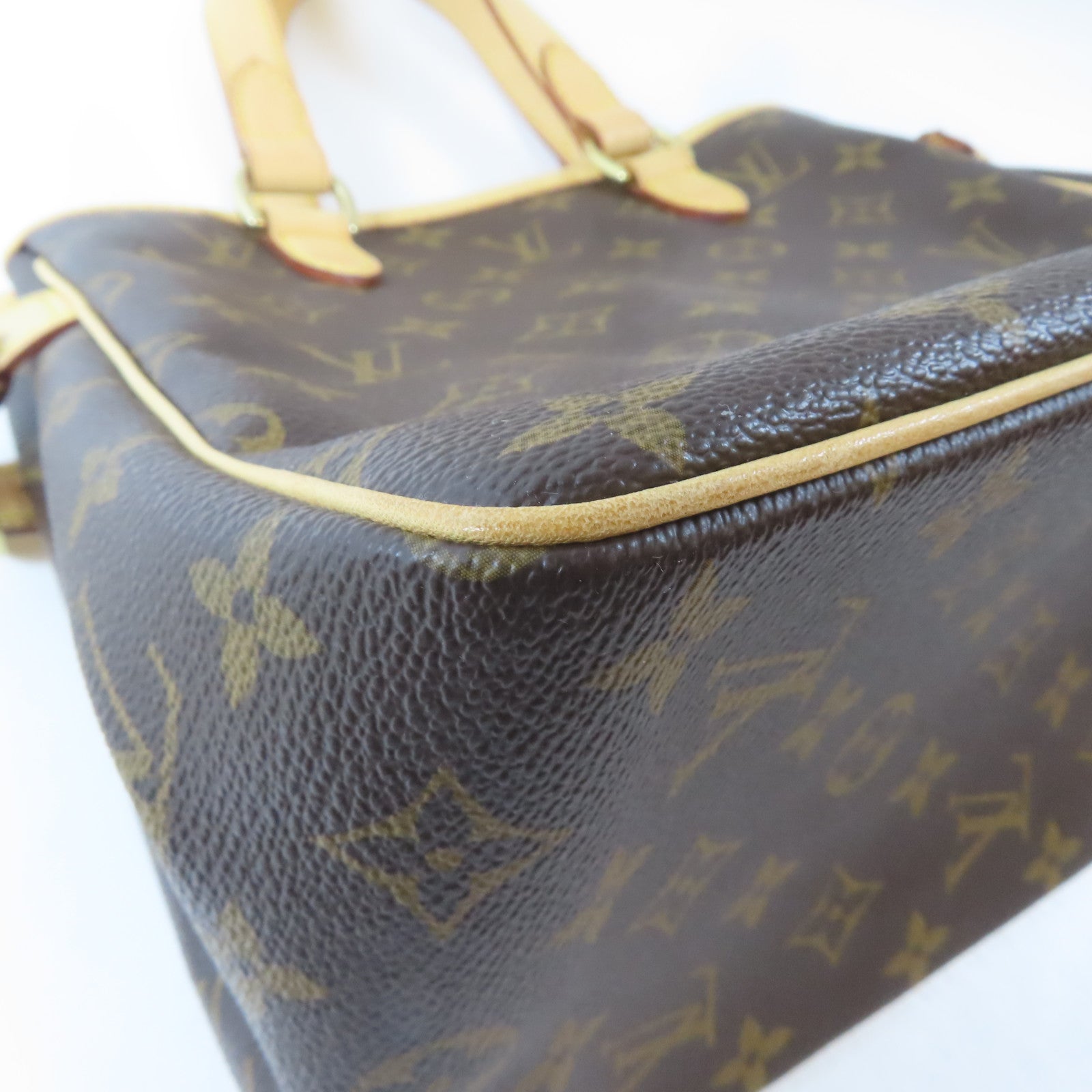 LOUIS VUITTON Monogram Batignolles金扣手挽袋啡色
