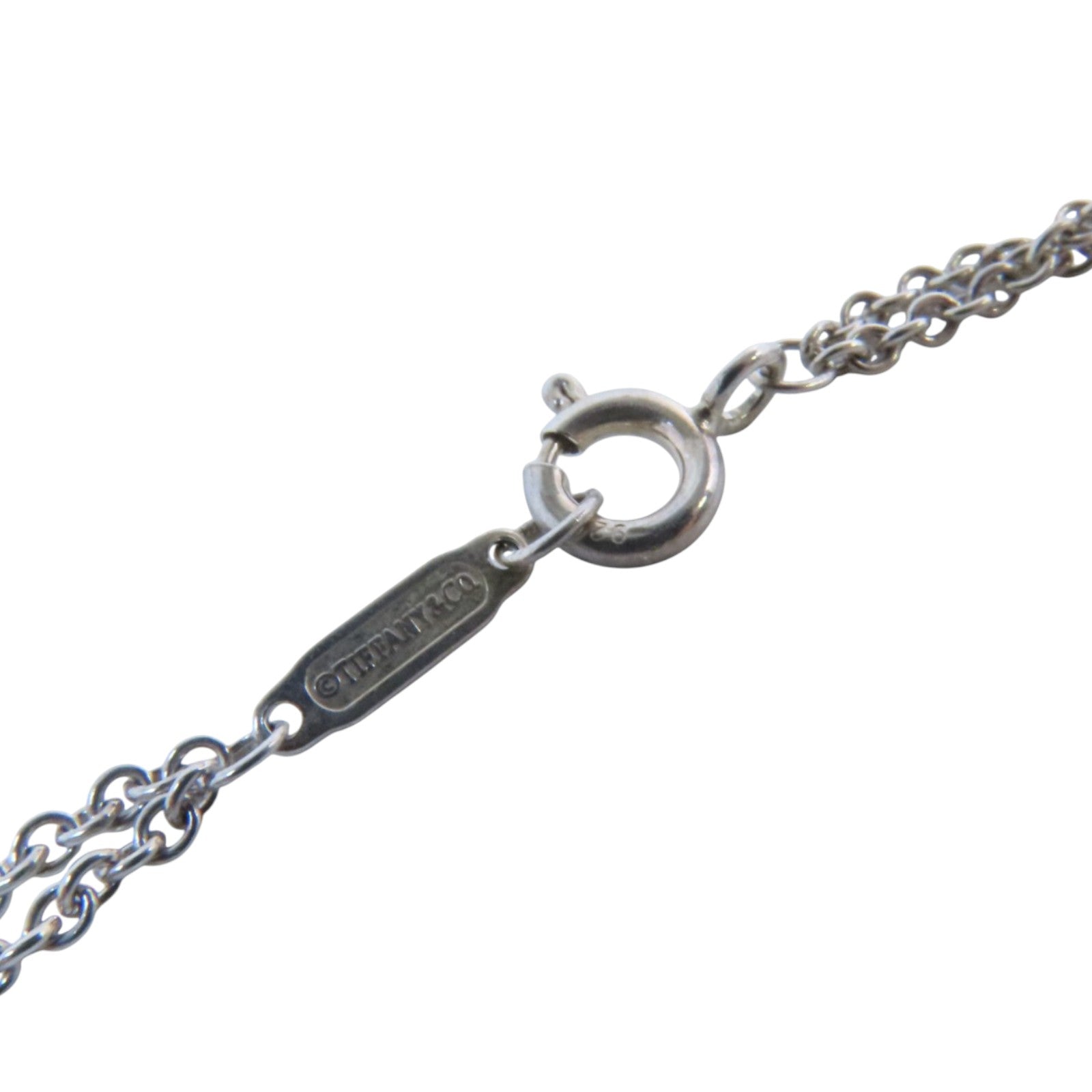 TIFFANY＆CO 925純銀Return to Tiffany Love Heart Tag Key銀扣項鏈