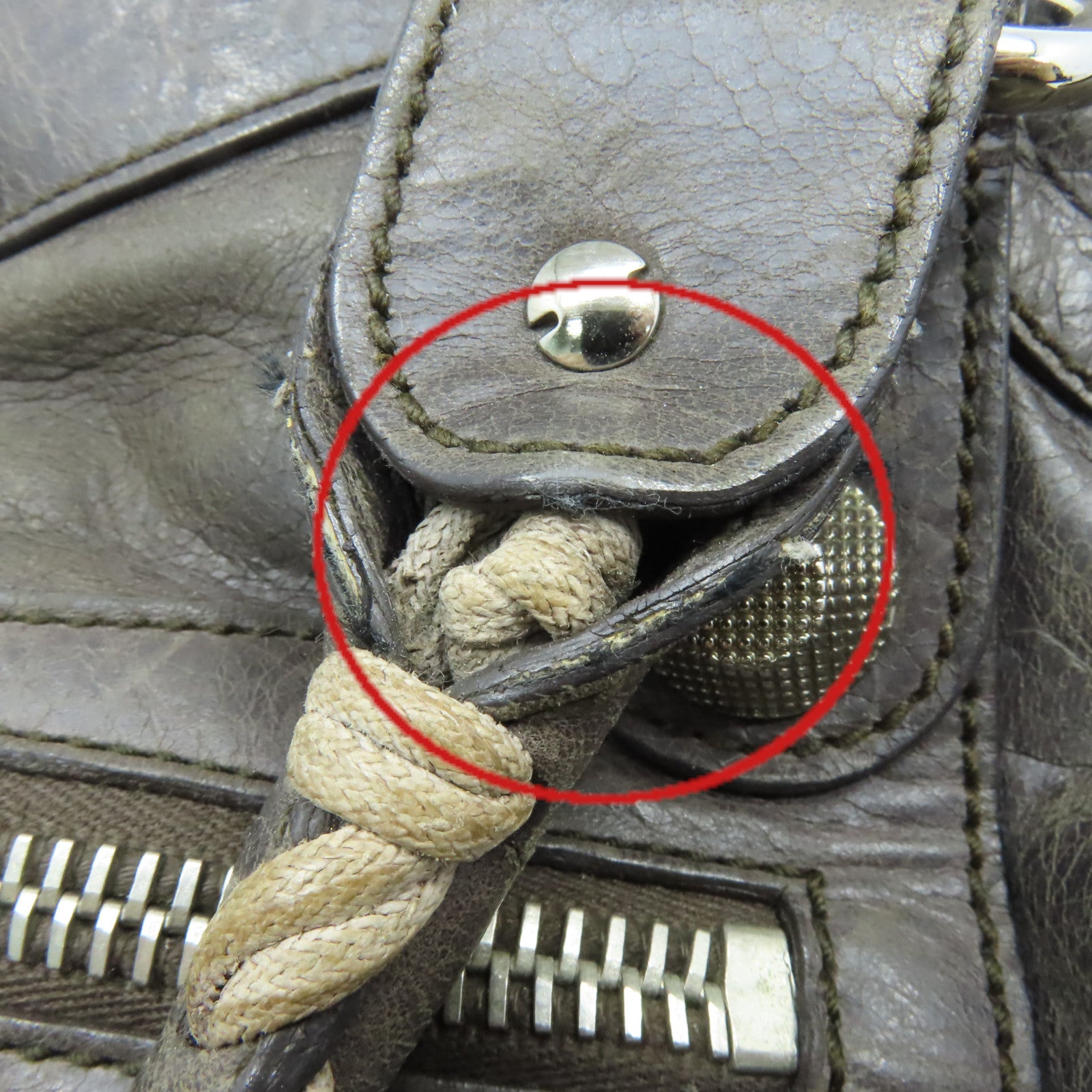 BALENCIAGA 羊皮皮革Giant City手挽肩背兩用袋碳灰色