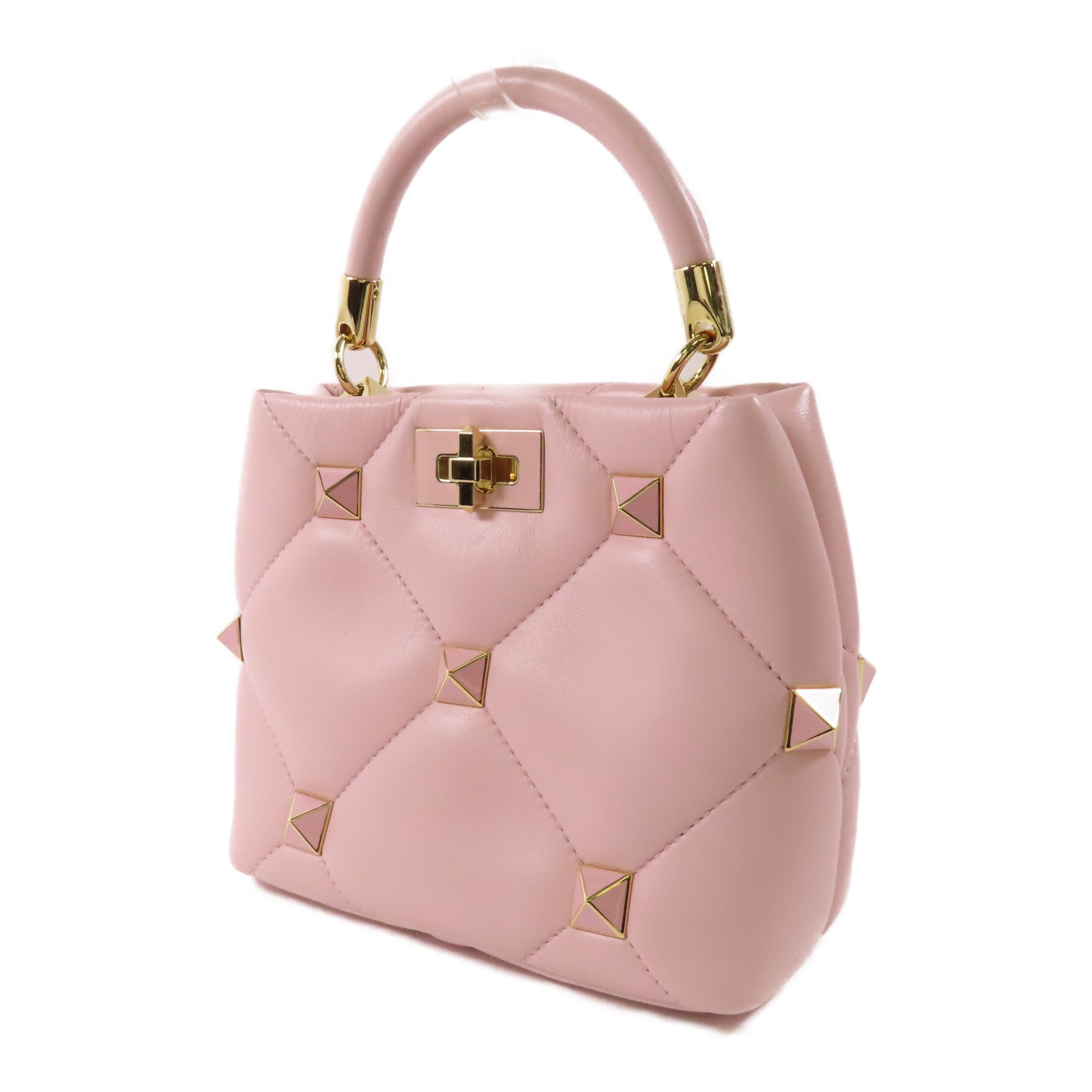 Valentino 牛皮皮革Roman Stud 2 Way Bag金扣鏈帶手挽肩背兩用袋
