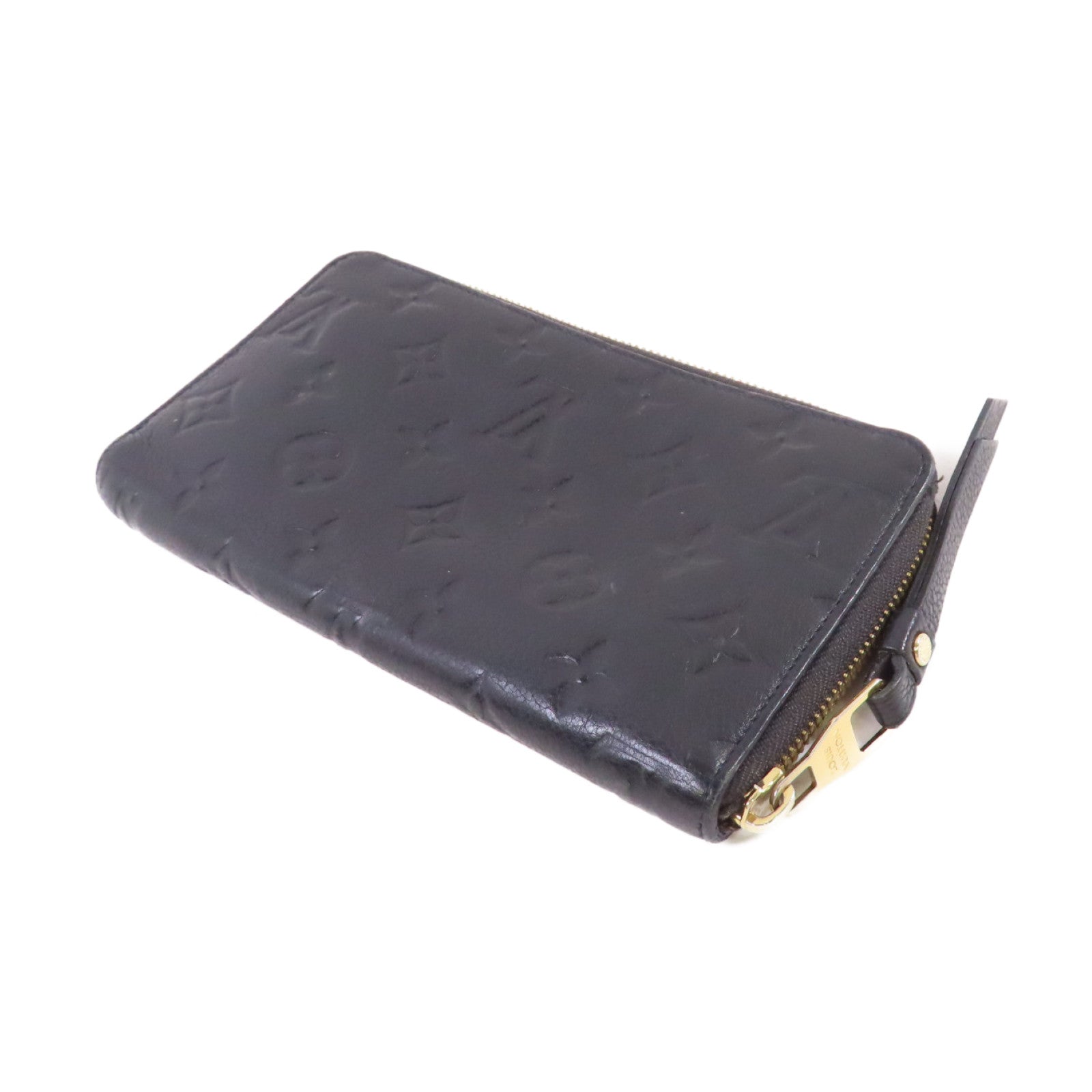 LOUIS VUITTON Monogram Empreinte Zipper Long Wallet金扣拉鏈長錢包黑色
