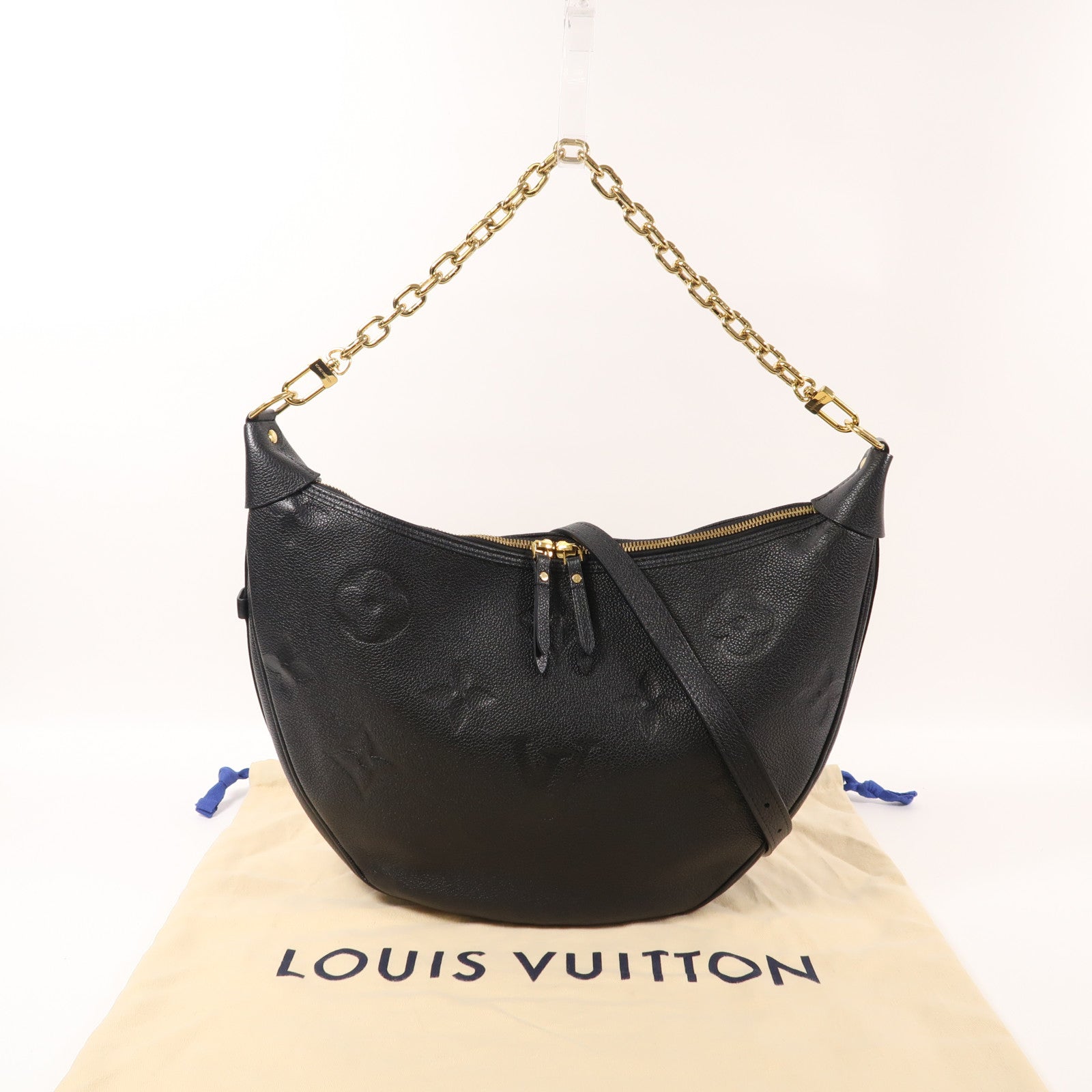 LOUIS VUITTON Monogram Empreinte Loop Hobo金扣手挽肩背兩用袋