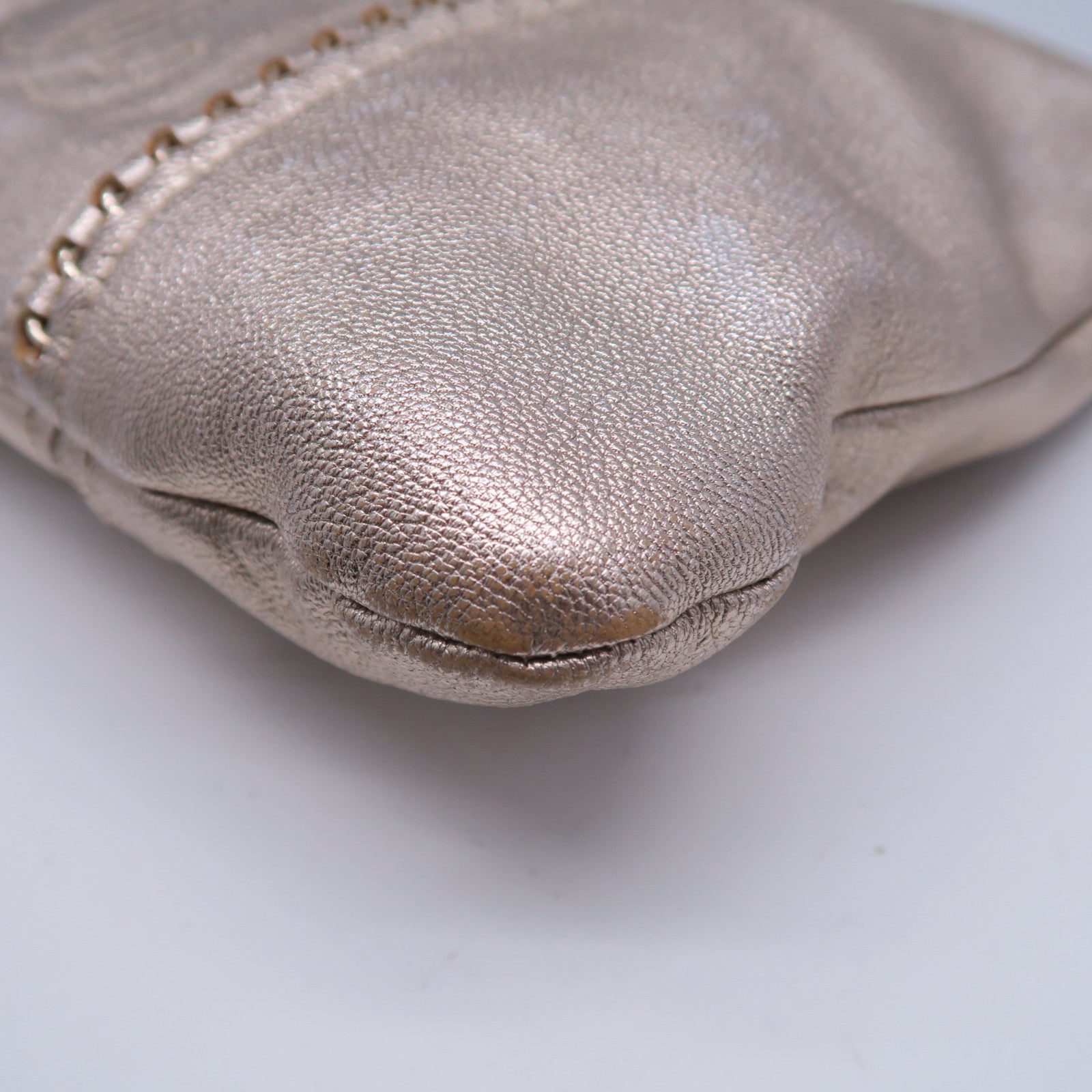 CHANEL 【激減優惠】牛皮皮革Totebag金扣手挽袋金色
