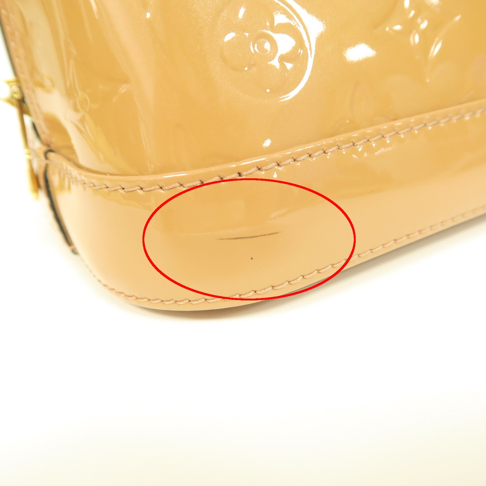 LOUIS VUITTON **【激減優惠】Vernis Alma PM金扣手挽袋啡色