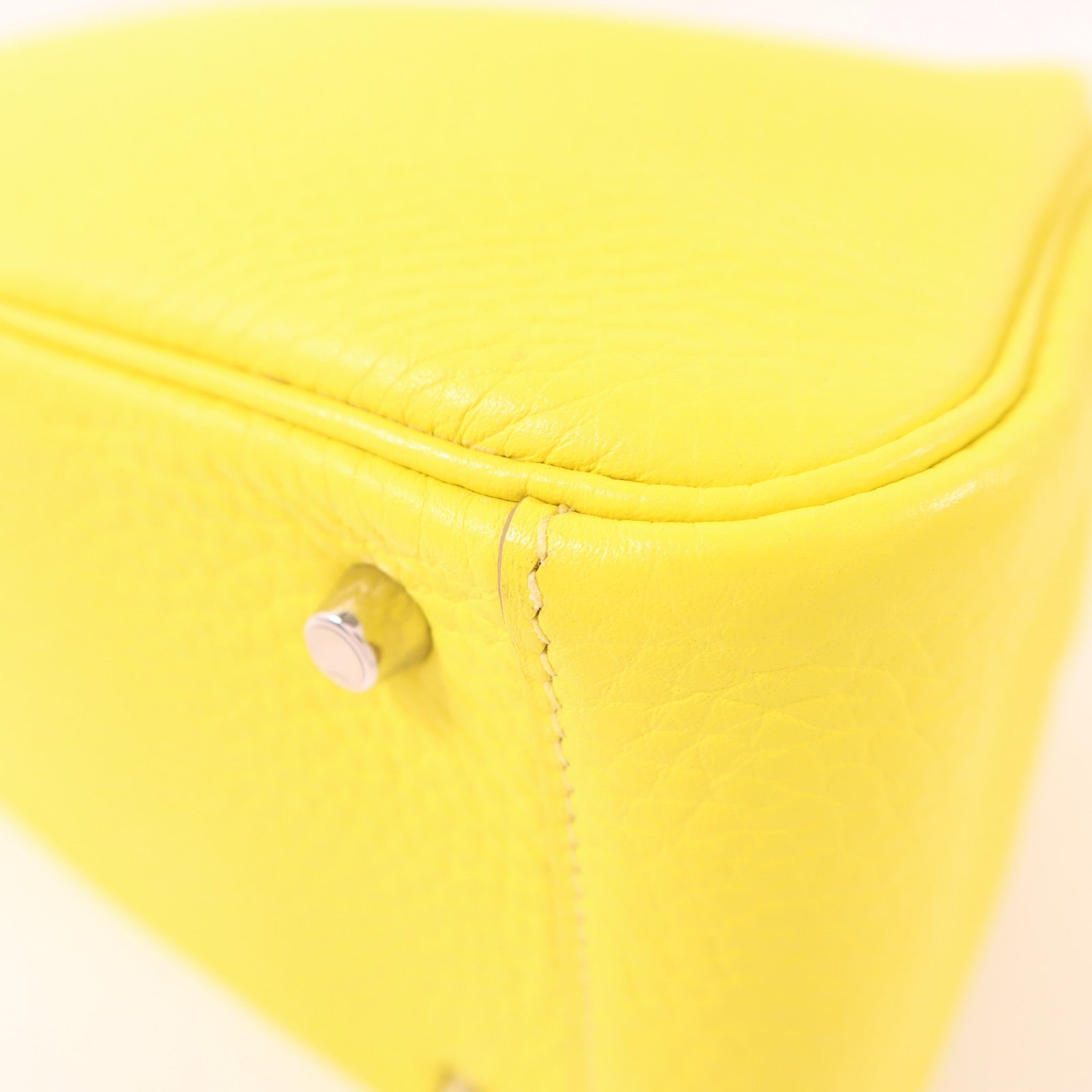 HERMES Clemence皮革Mini Lindy銀扣手挽肩背兩用袋