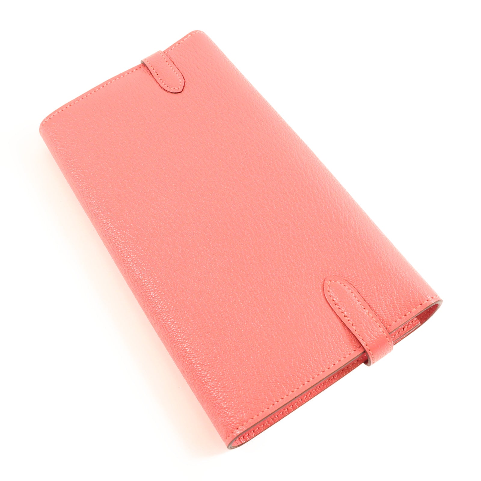 HERMES Chevre Mysore皮革Kelly Wallet銀扣長錢包Rose Azalee